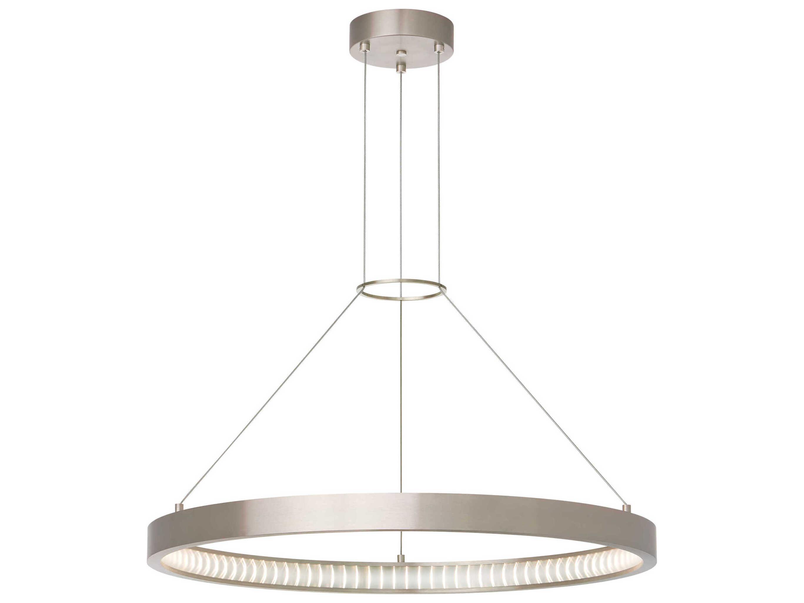 Visual Comfort Modern Bodiam 1-Light Satin Nickel Round Pendant