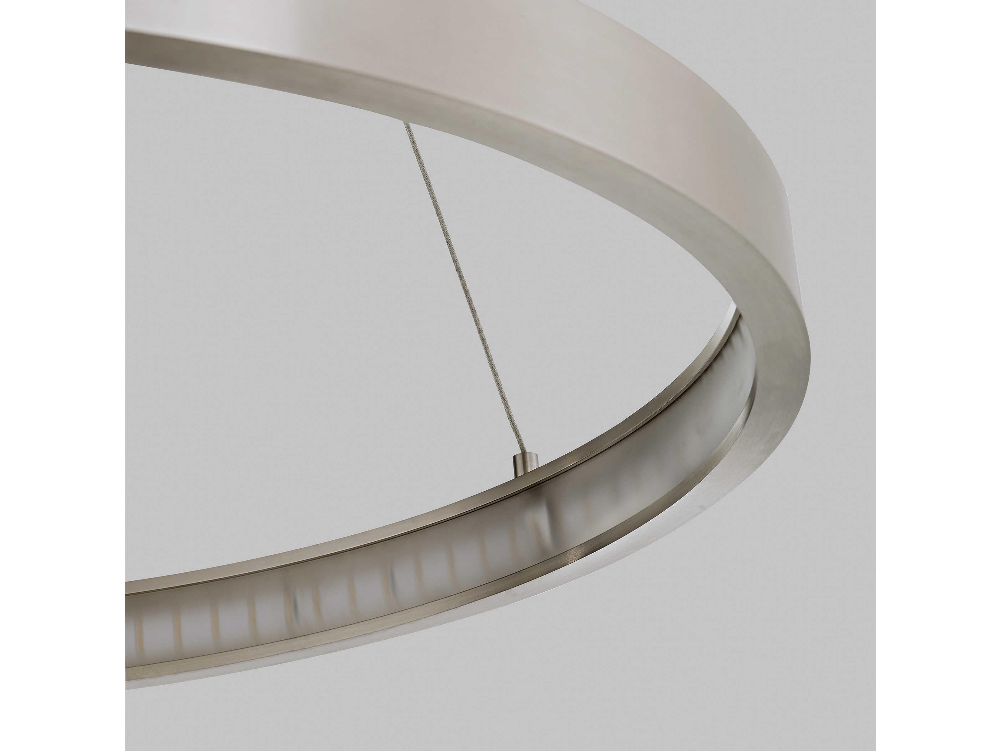 Visual Comfort Modern Bodiam 1-Light Satin Nickel Round Pendant