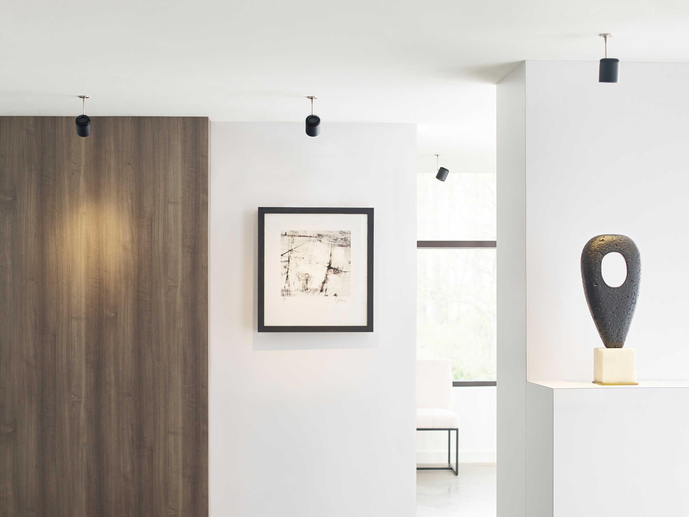 Visual Comfort Modern Burk 1-Light Black Round Spot Light