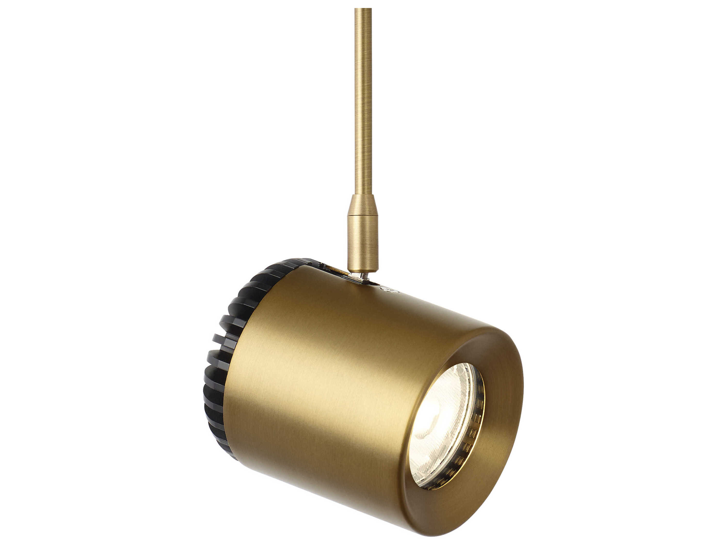 Visual Comfort Modern Burk 1-Light Aged Brass Round Spot Light