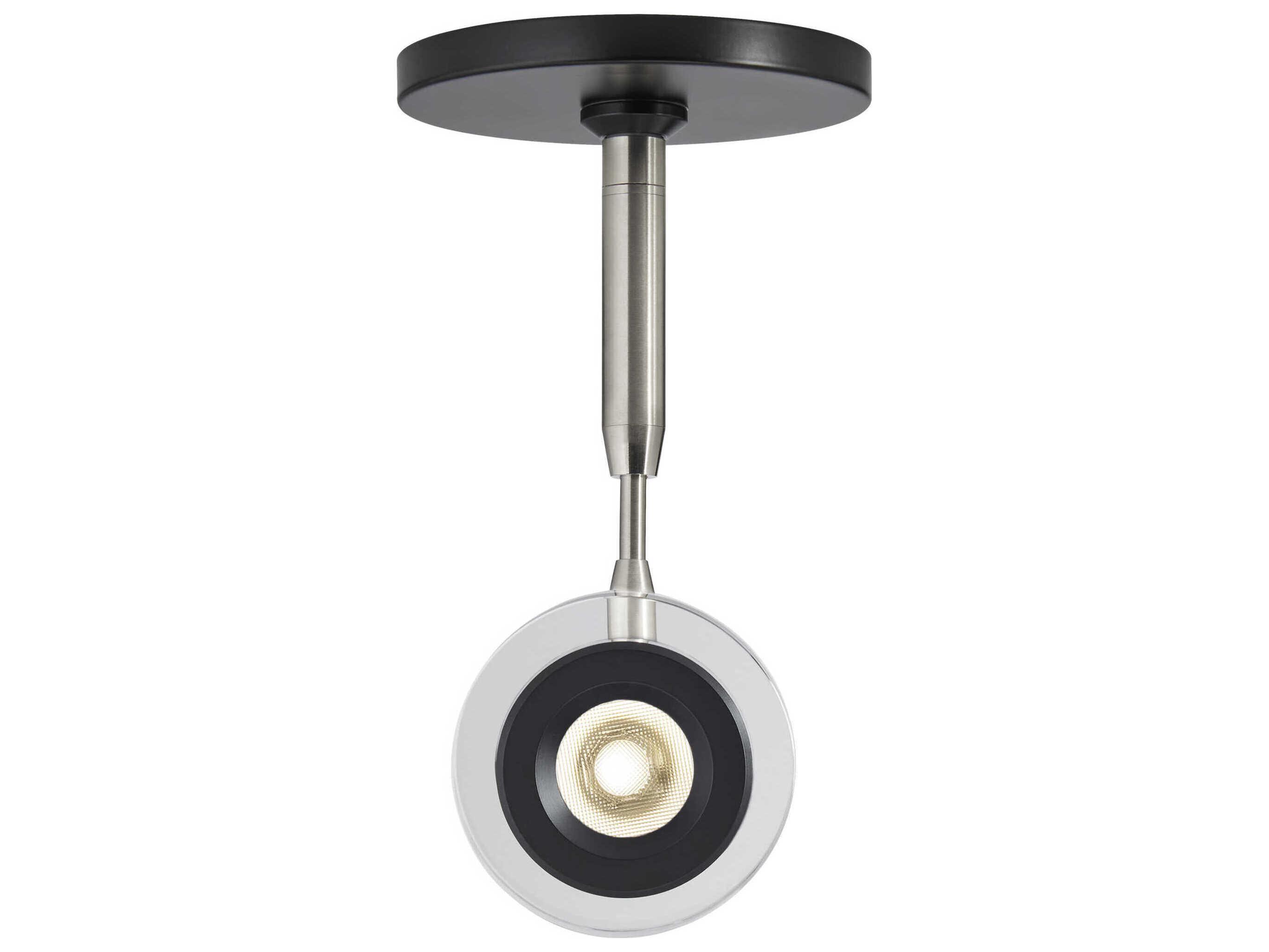 Visual Comfort Modern Brim 1-Light Matte Black Round Spot Light