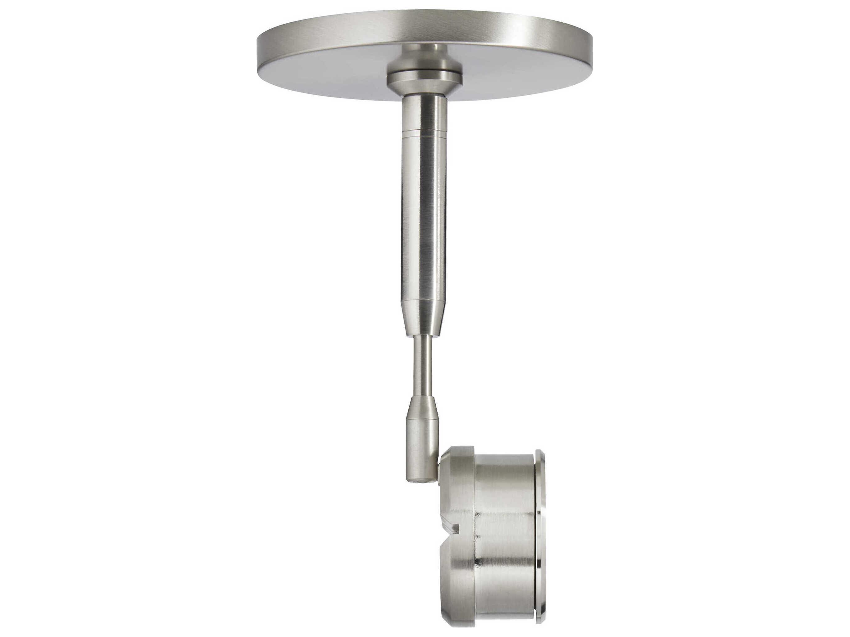 Visual Comfort Modern Brim 1-Light Satin Nickel Black Round Spot Light