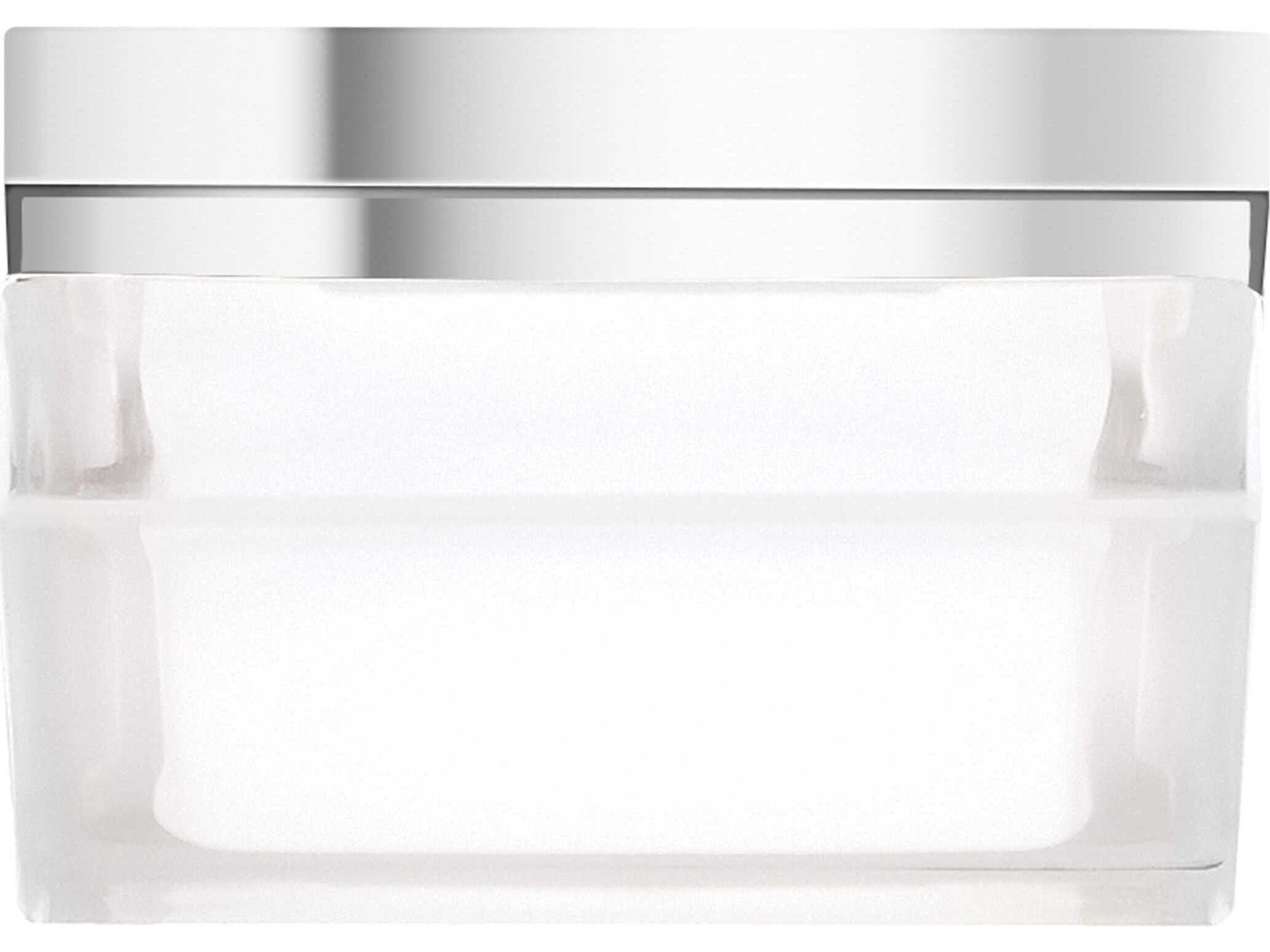 Visual Comfort Modern Boxie 1-Light Chrome Flush Mount