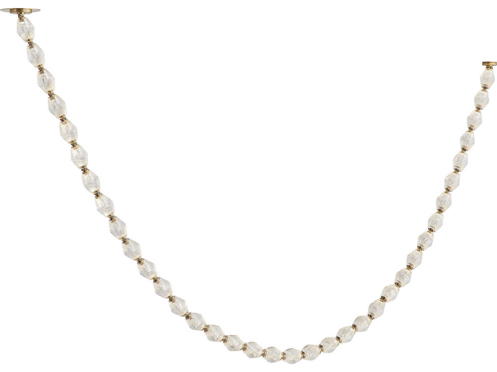 Visual Comfort Modern Collier 1-Light Natural Brass Linear Chandelier