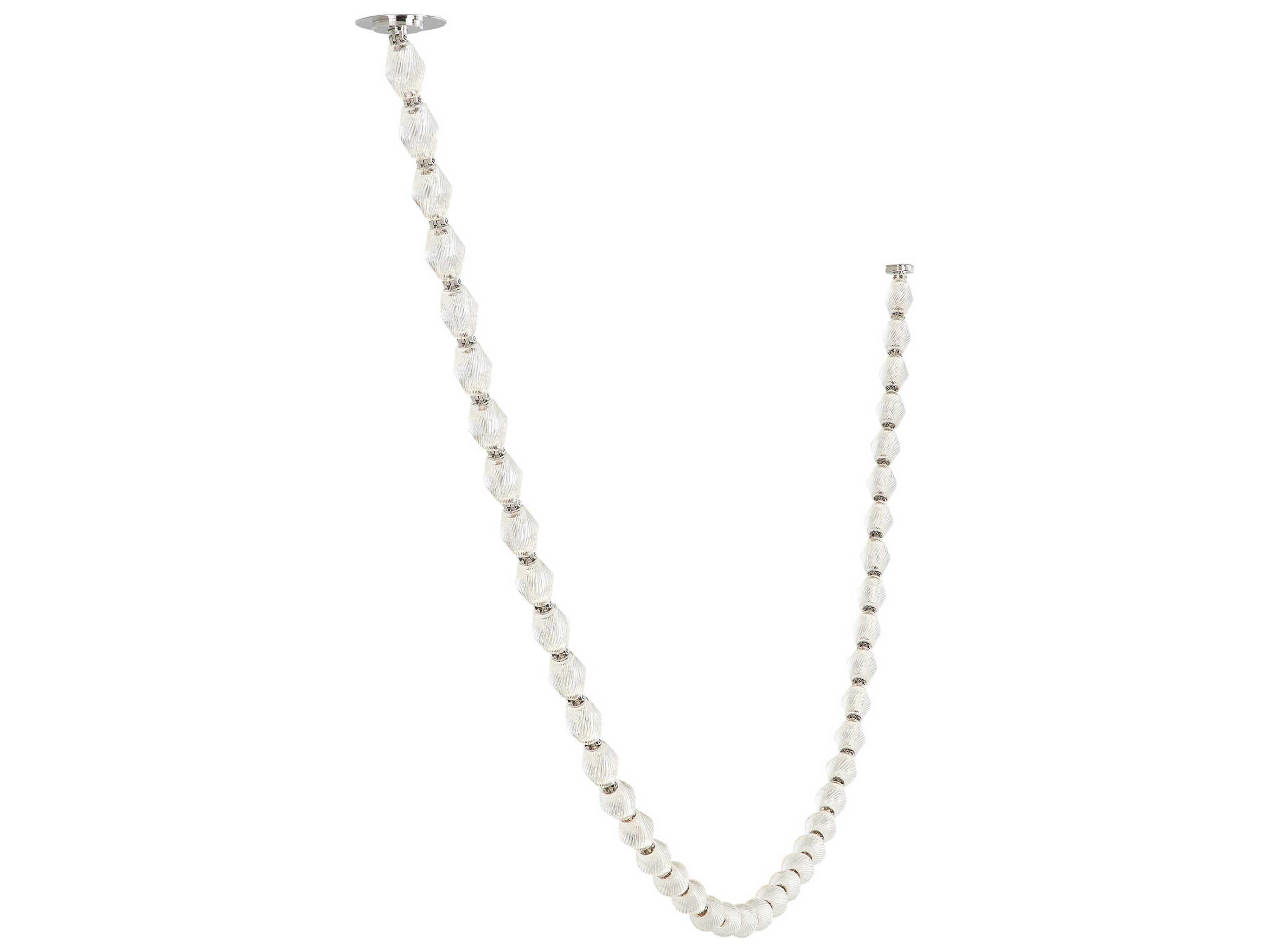 Visual Comfort Modern Collier 1-Light Polished Nickel Linear Chandelier