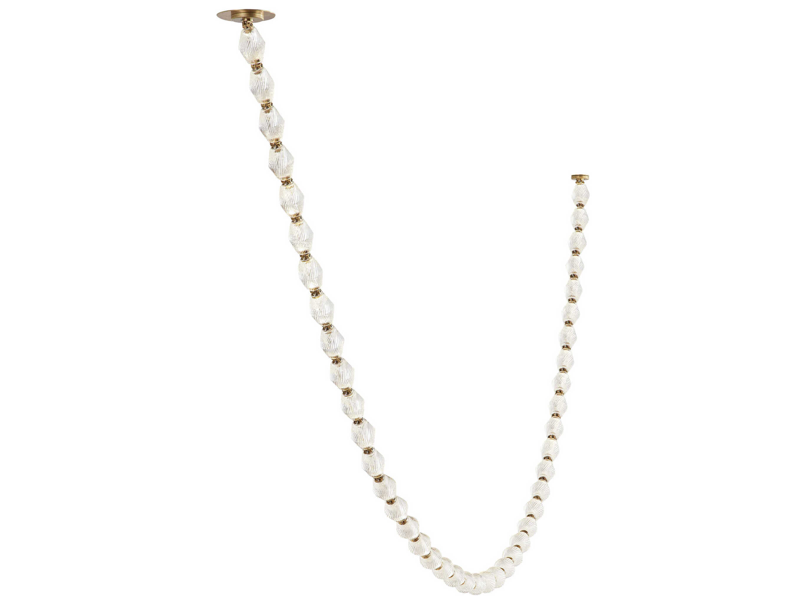 Visual Comfort Modern Collier 1-Light Natural Brass Linear Chandelier