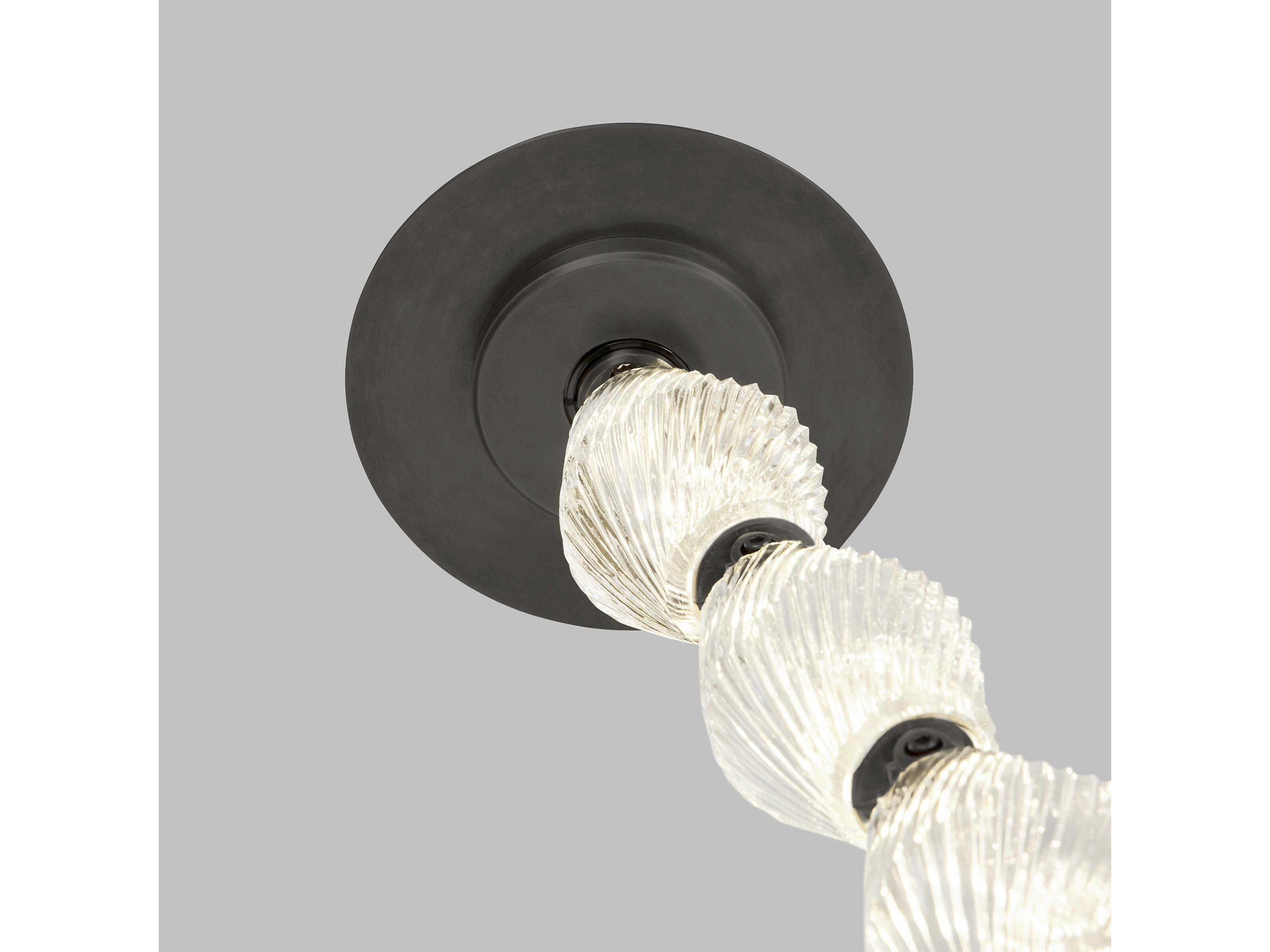 Visual Comfort Modern Collier 1-Light Dark Bronze Linear Chandelier