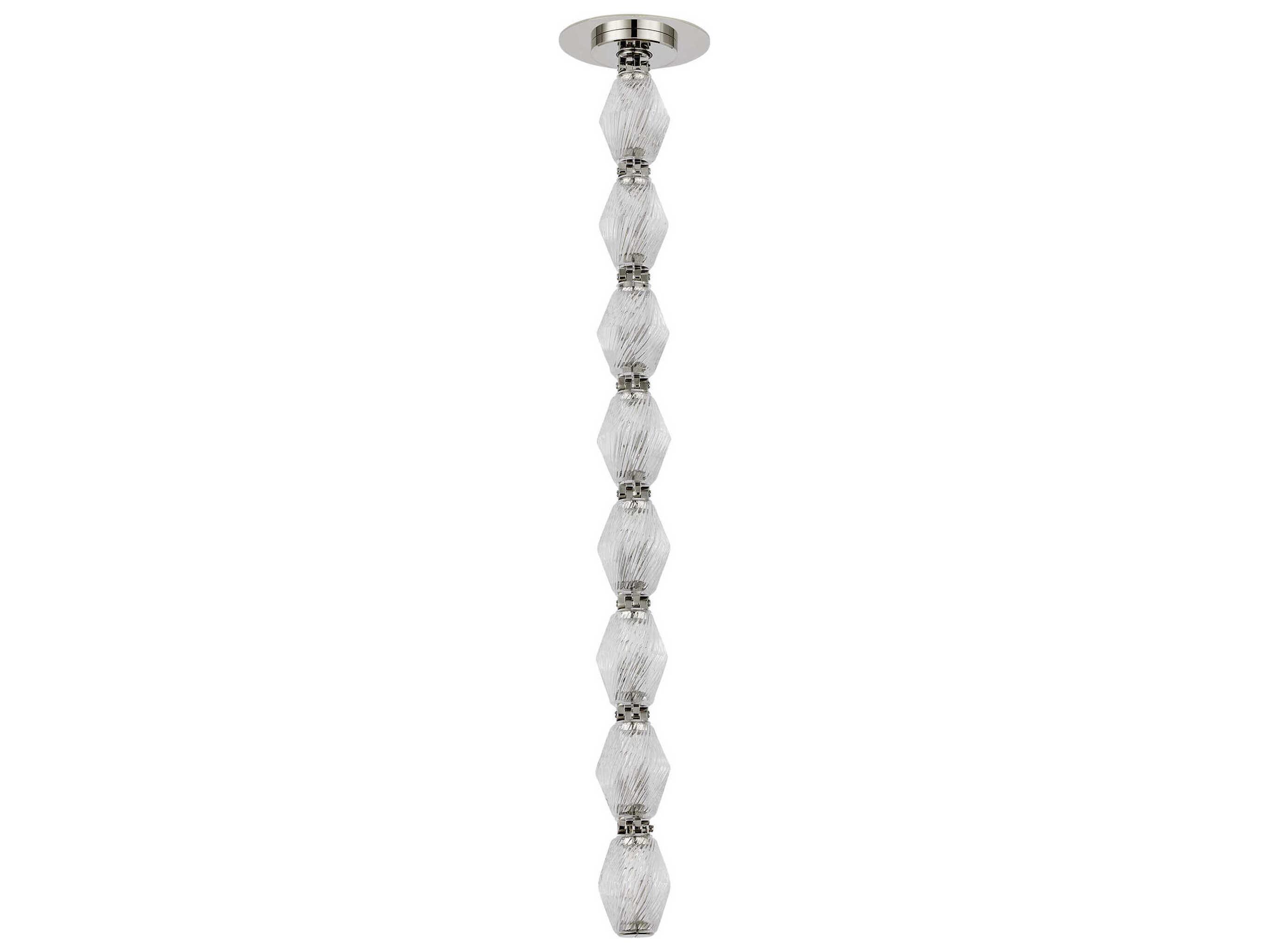 Visual Comfort Modern Collier 1-Light Polished Nickel Linear Mini Pendant