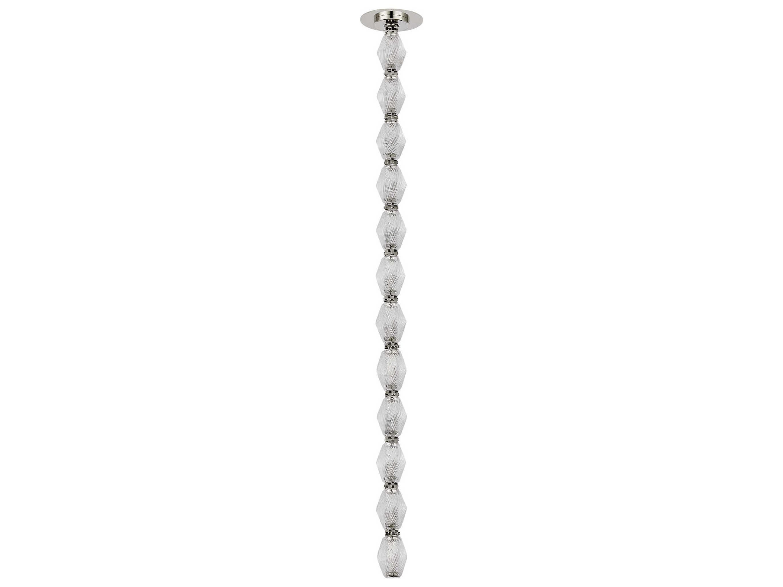 Visual Comfort Modern Collier 1-Light Polished Nickel Linear Mini Pendant