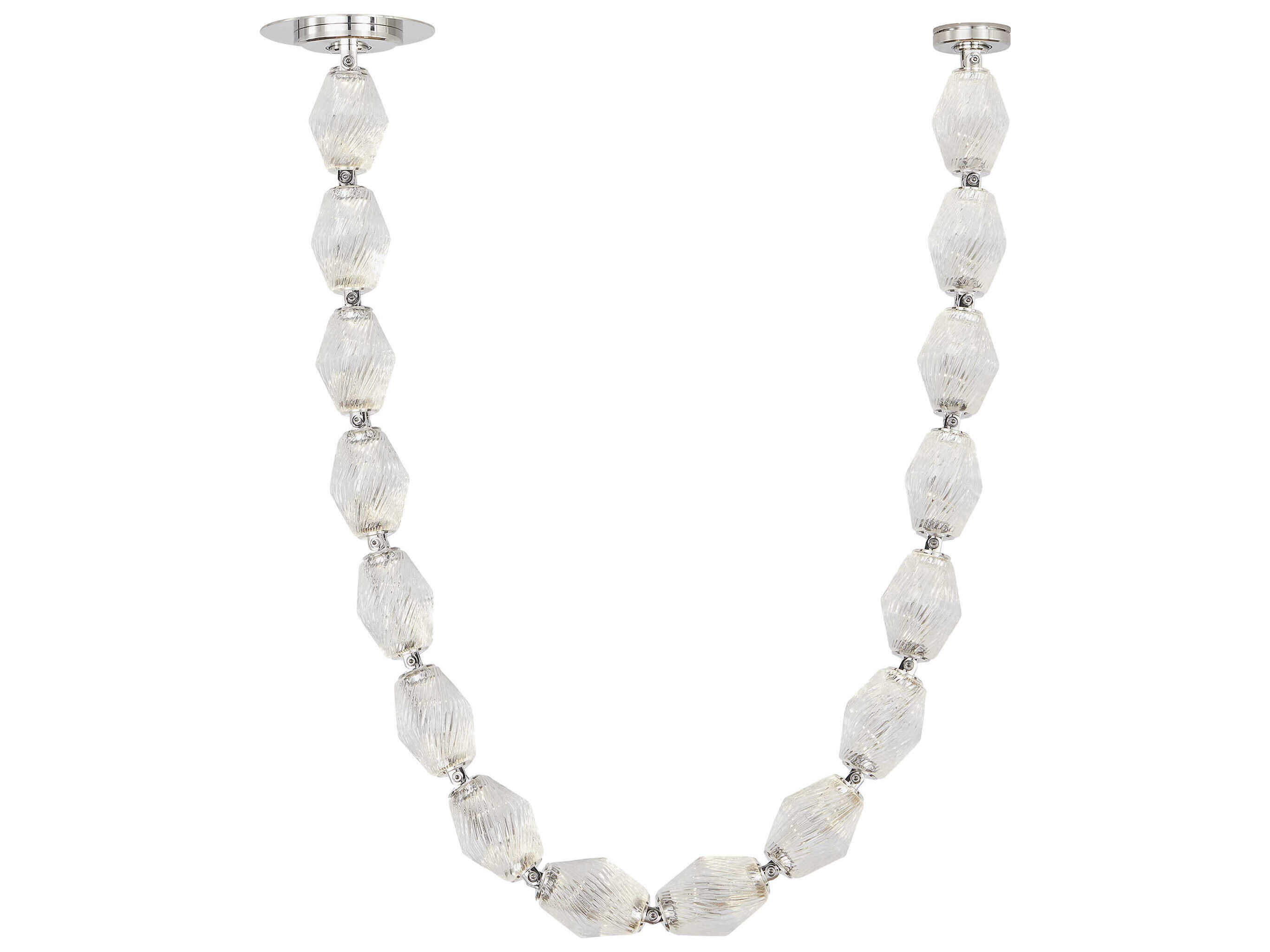 Visual Comfort Modern Collier 1-Light Polished Nickel Linear Chandelier