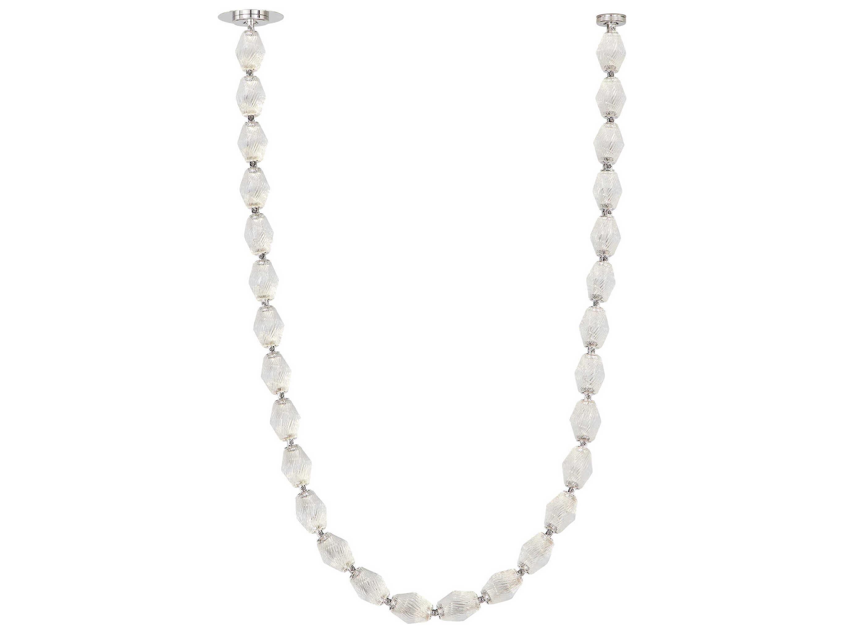 Visual Comfort Modern Collier 1-Light Polished Nickel Linear Chandelier