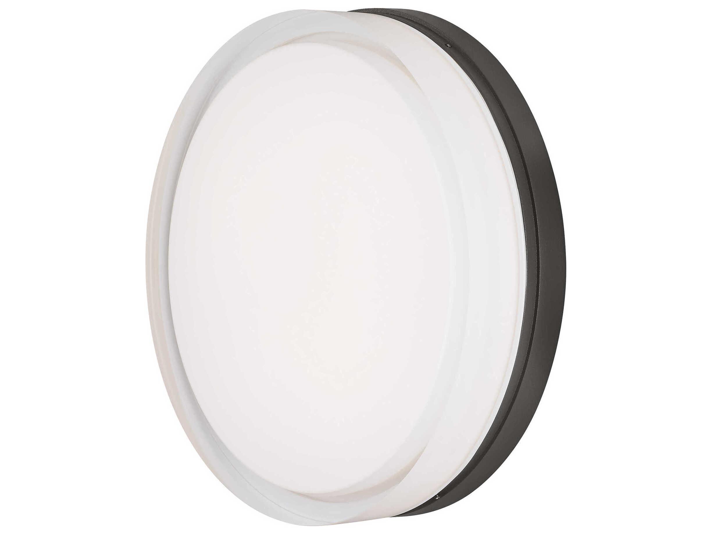 Visual Comfort Modern Cirque 1-Light Antique Bronze Flush Mount