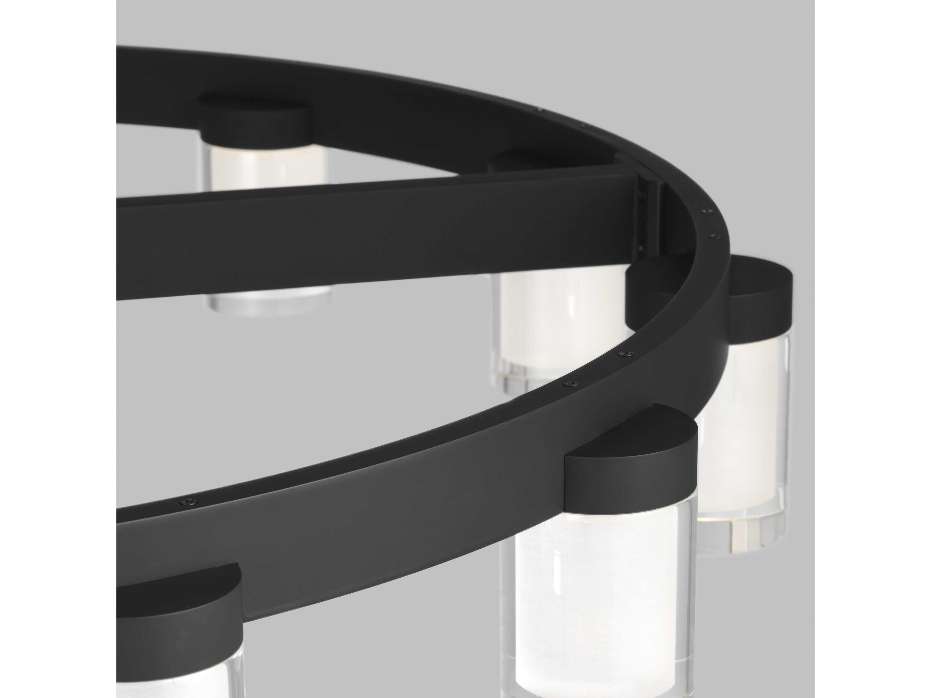 Visual Comfort Modern Esfera 12-Light Nightshade Black Chandelier