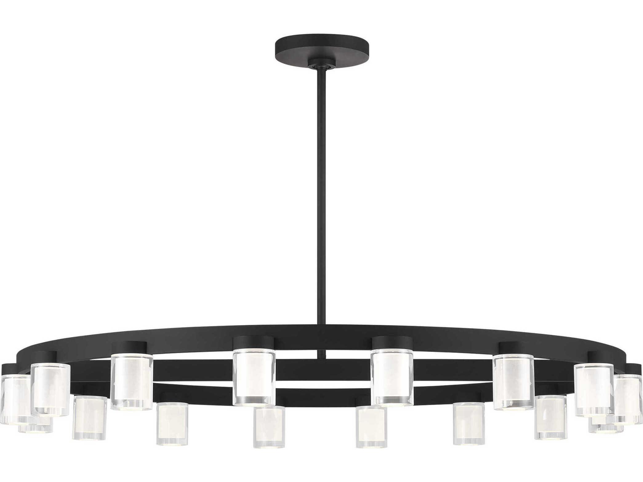 Visual Comfort Modern Esfera 16-Light Nightshade Black Chandelier