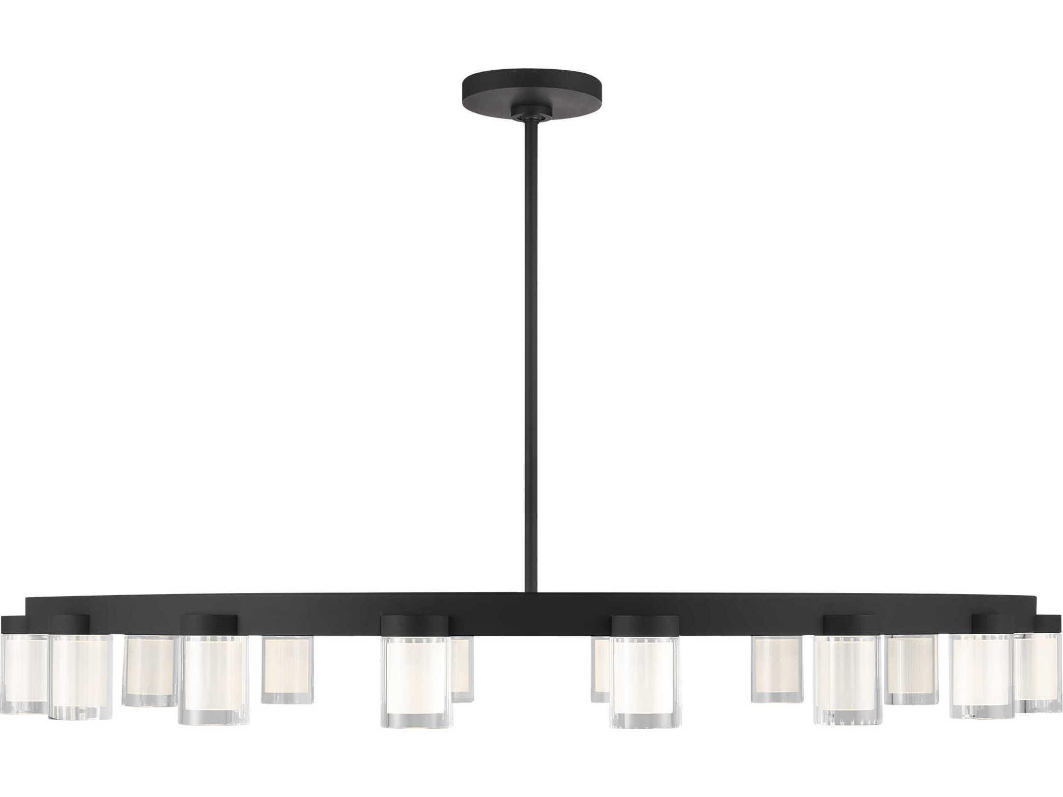 Visual Comfort Modern Esfera 16-Light Nightshade Black Chandelier