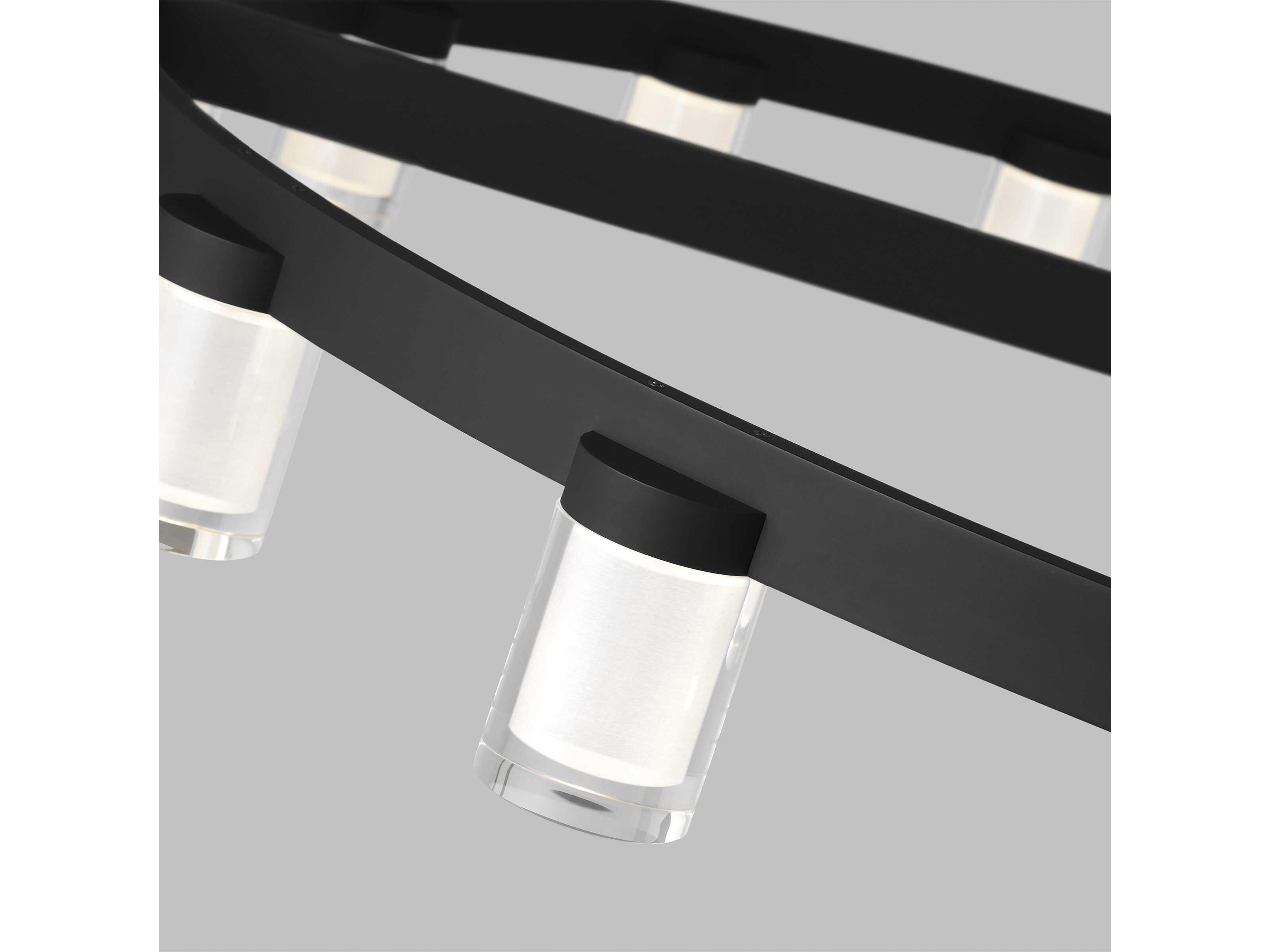 Visual Comfort Modern Esfera 16-Light Nightshade Black Chandelier