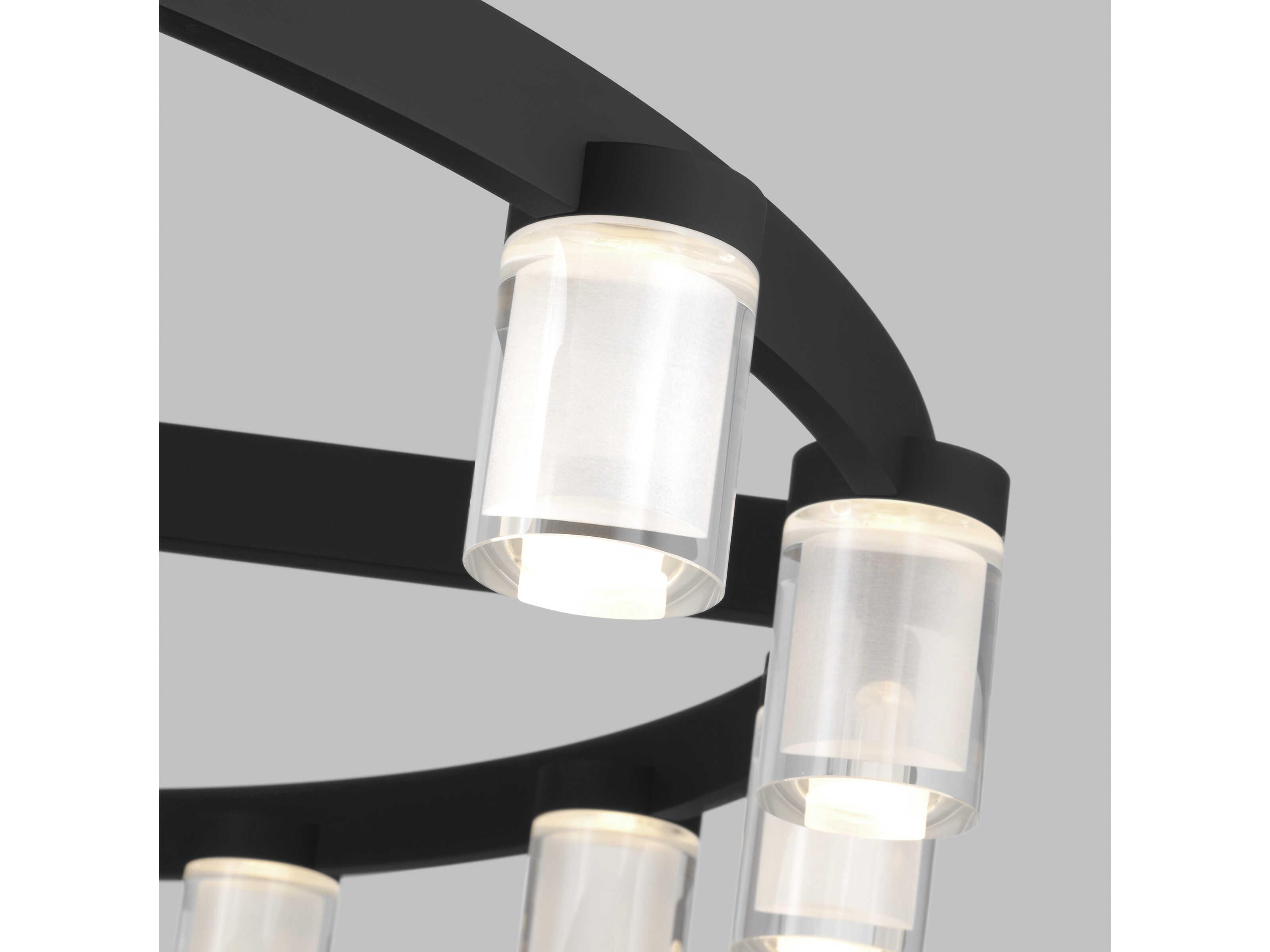 Visual Comfort Modern Esfera 16-Light Nightshade Black Chandelier