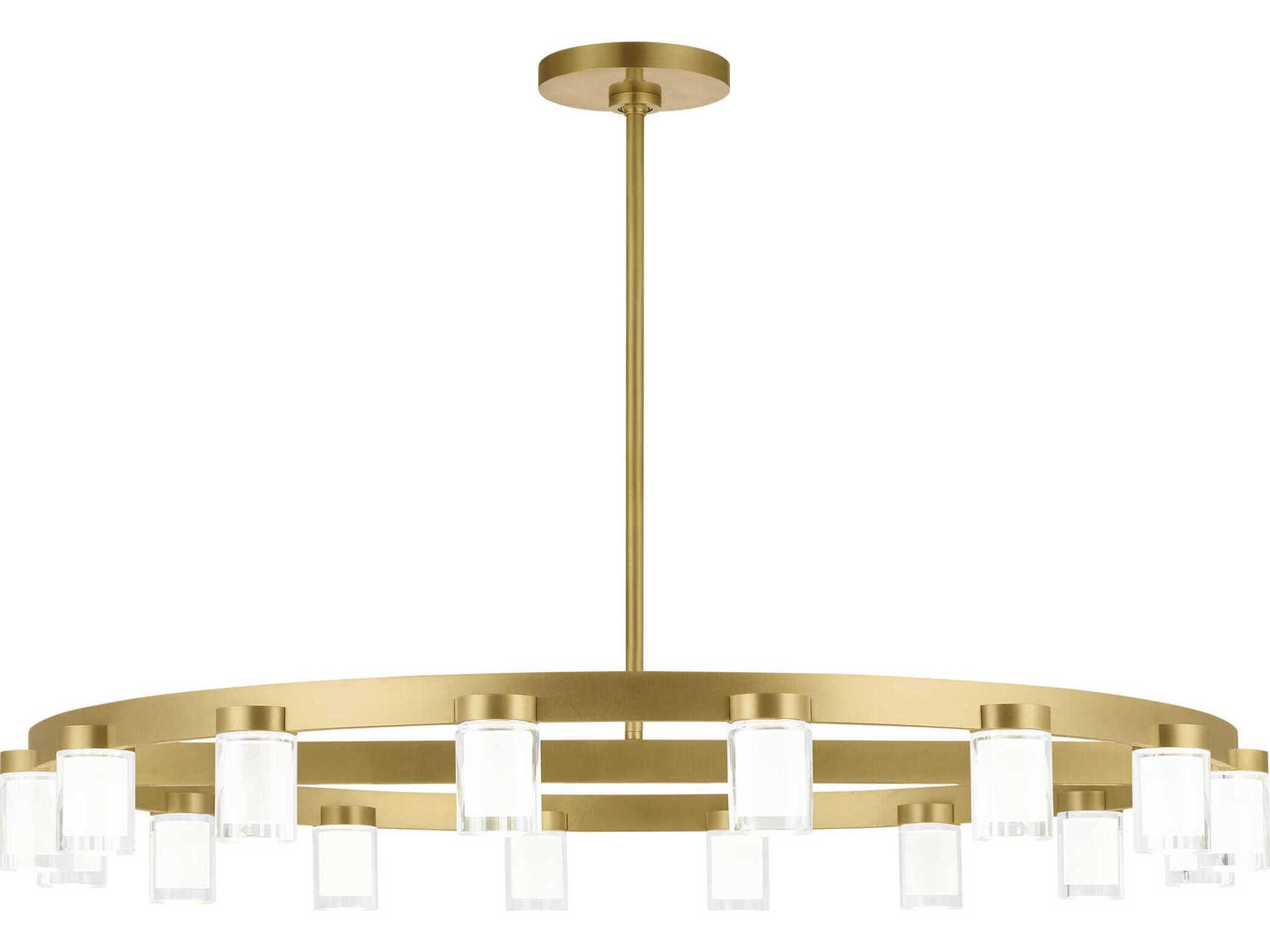 Visual Comfort Modern Esfera 16-Light Natural Brass Chandelier