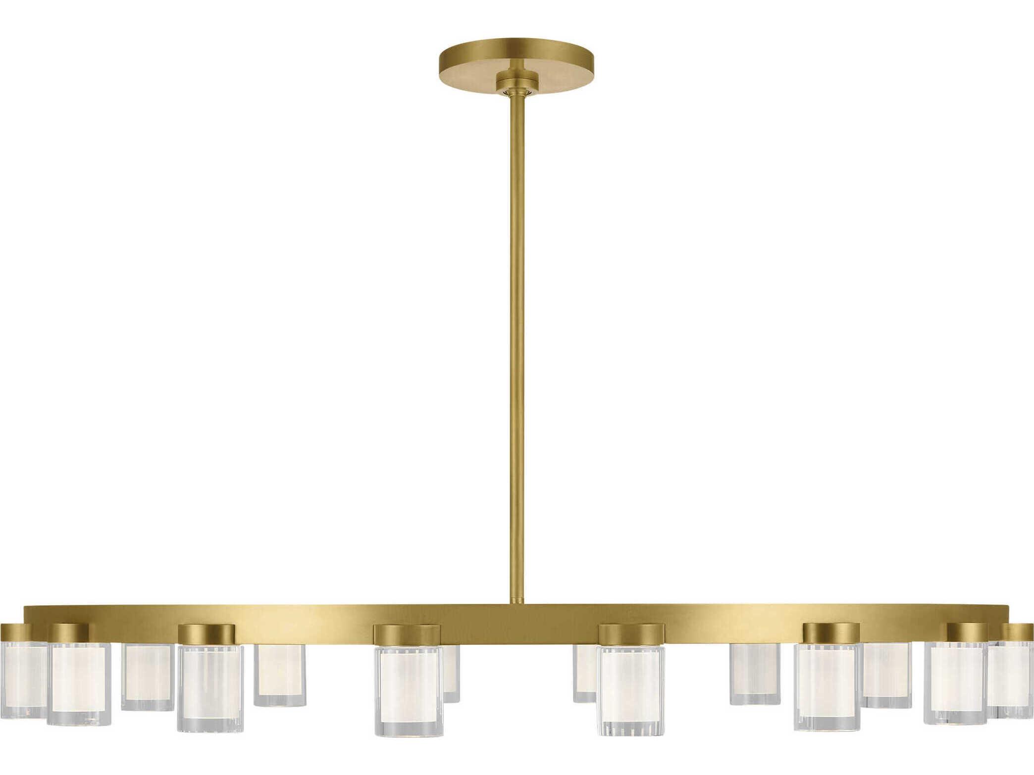 Visual Comfort Modern Esfera 16-Light Natural Brass Chandelier