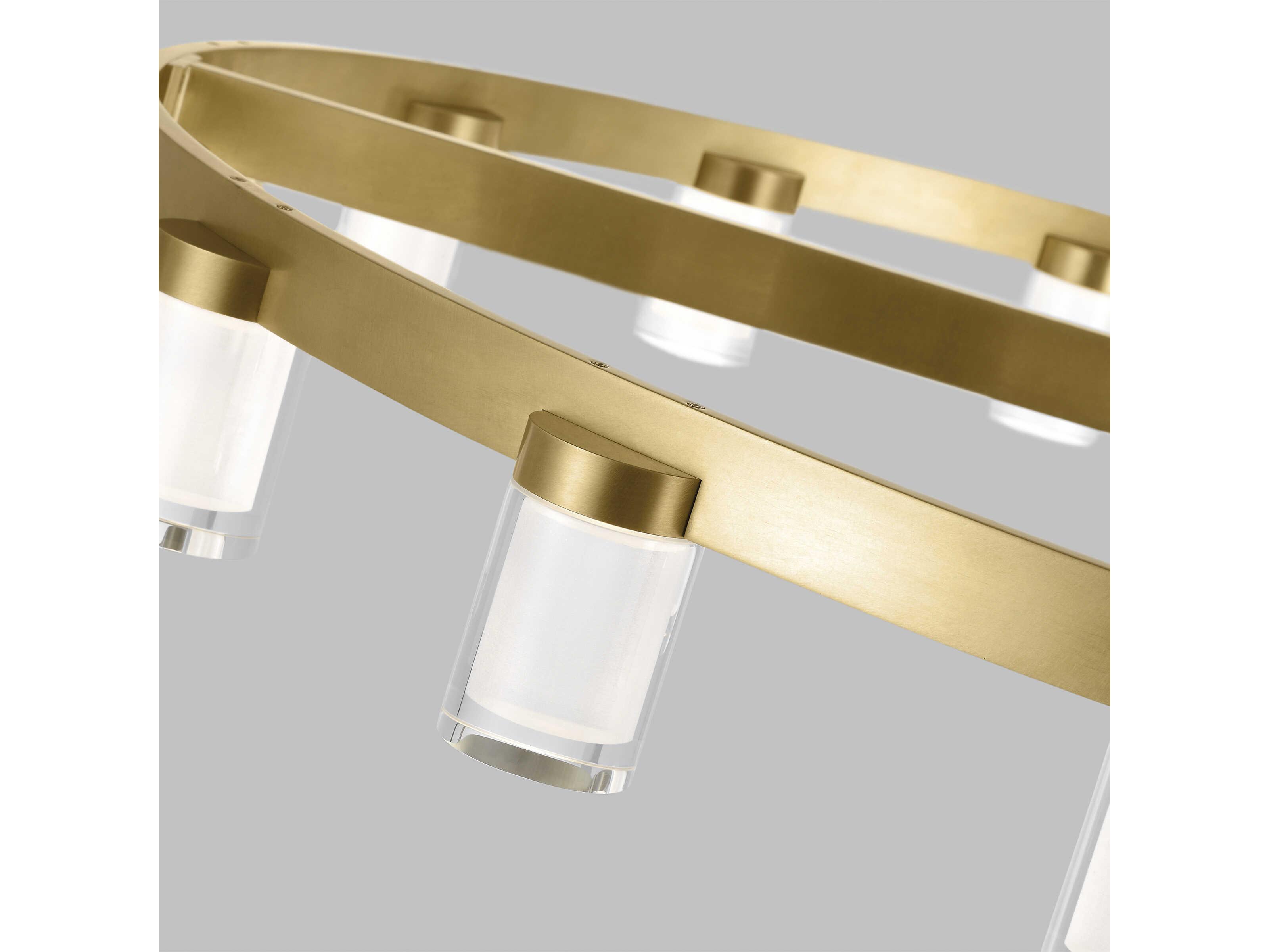 Visual Comfort Modern Esfera 16-Light Natural Brass Chandelier