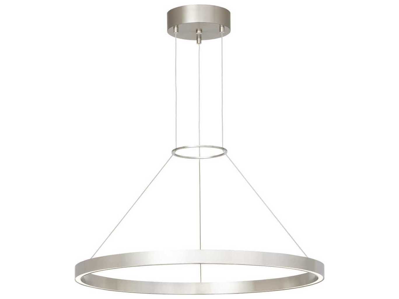 Visual Comfort Modern Fiama 1-Light Satin Nickel Round Pendant