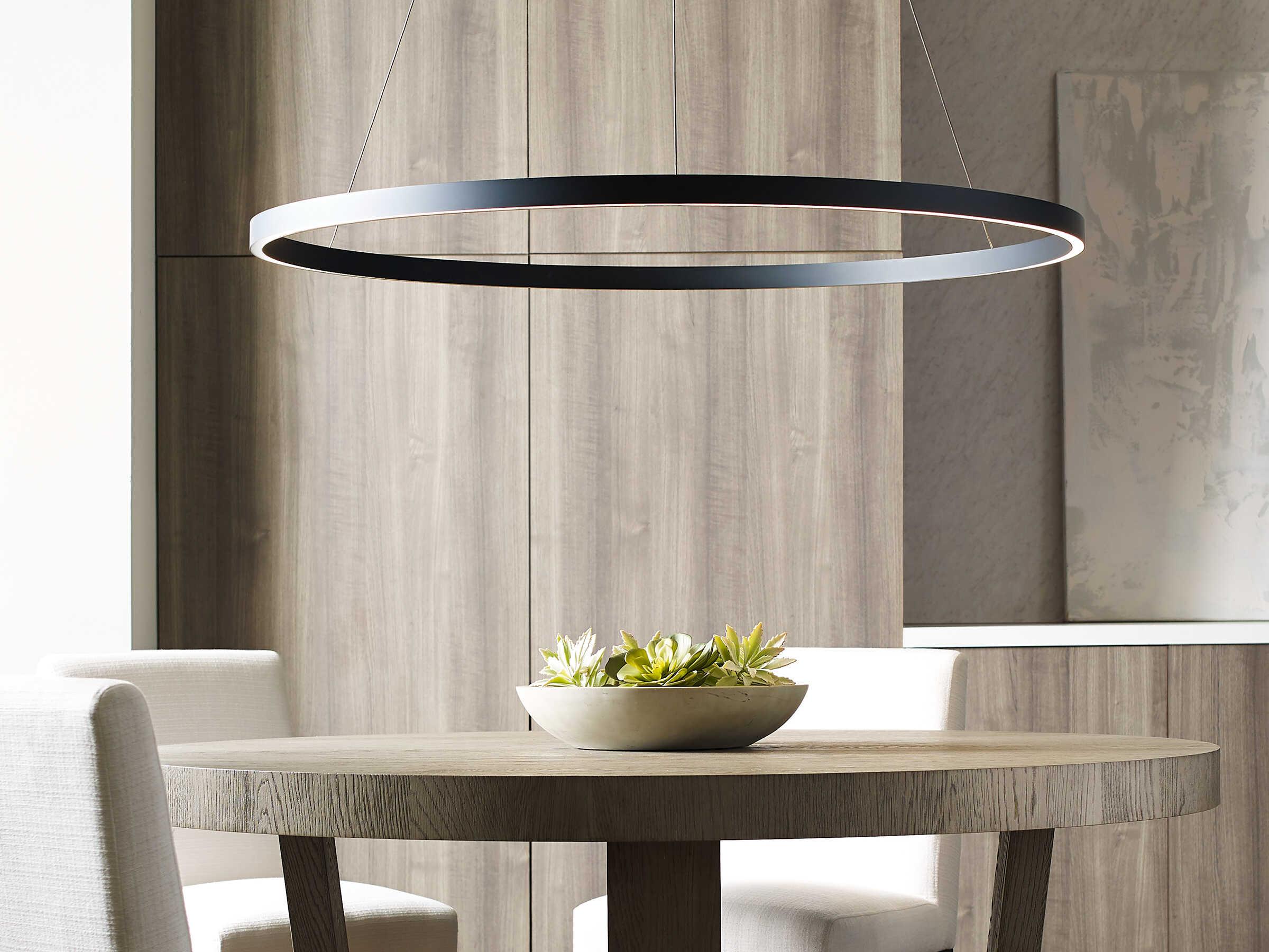 Visual Comfort Modern Fiama 1-Light Matte Black Round Pendant