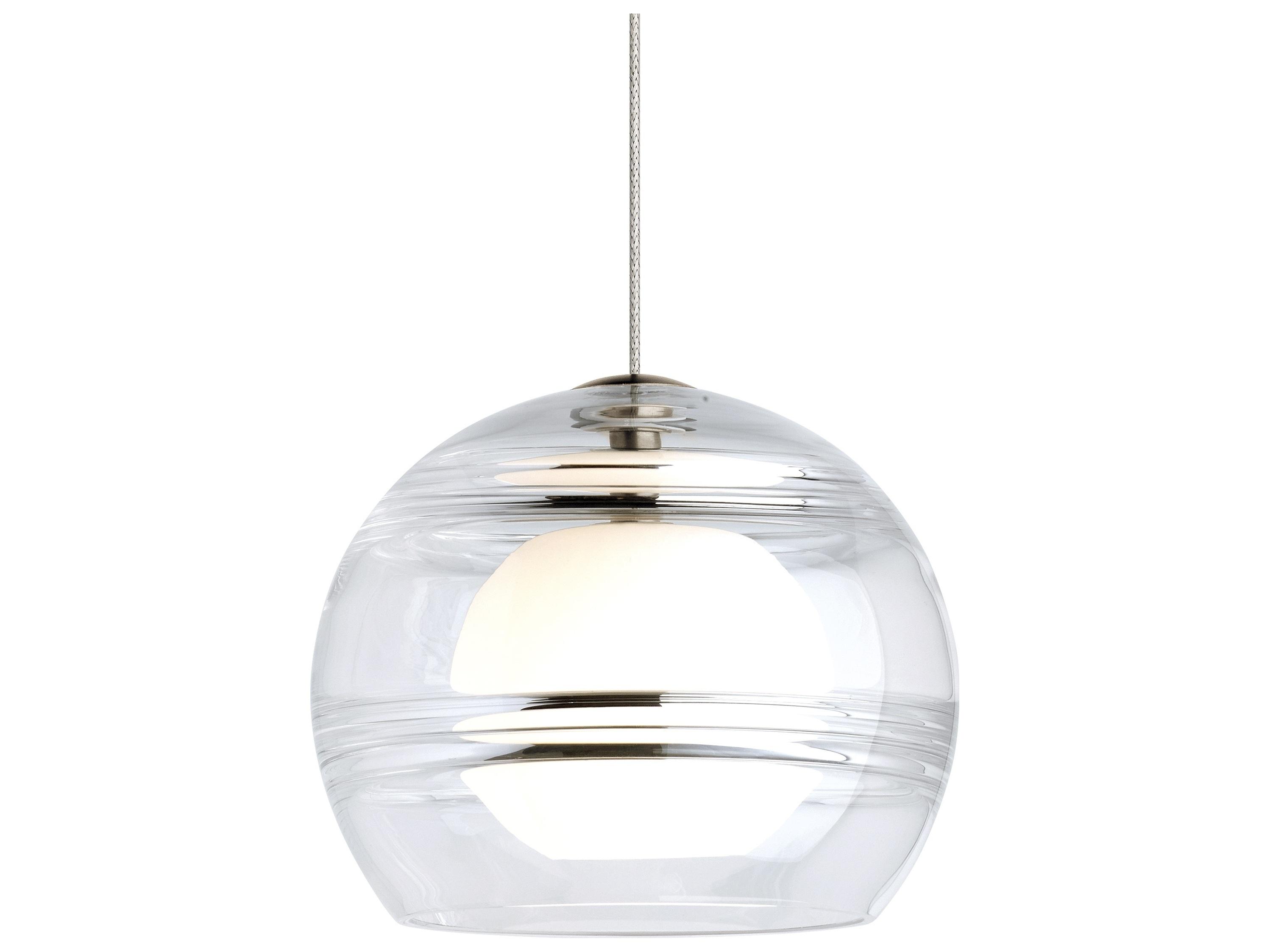 Visual Comfort Modern Sedona 1-Light Satin Nickel Globe Mini Pendant