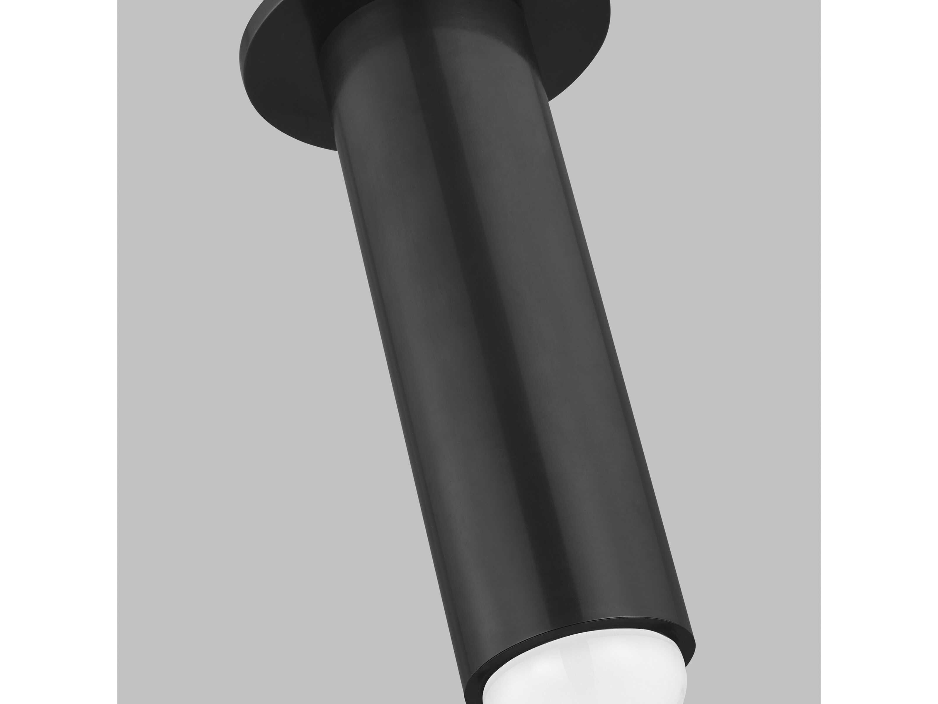 Visual Comfort Modern Ebell 1-Light Dark Bronze Cylinder Flush Mount