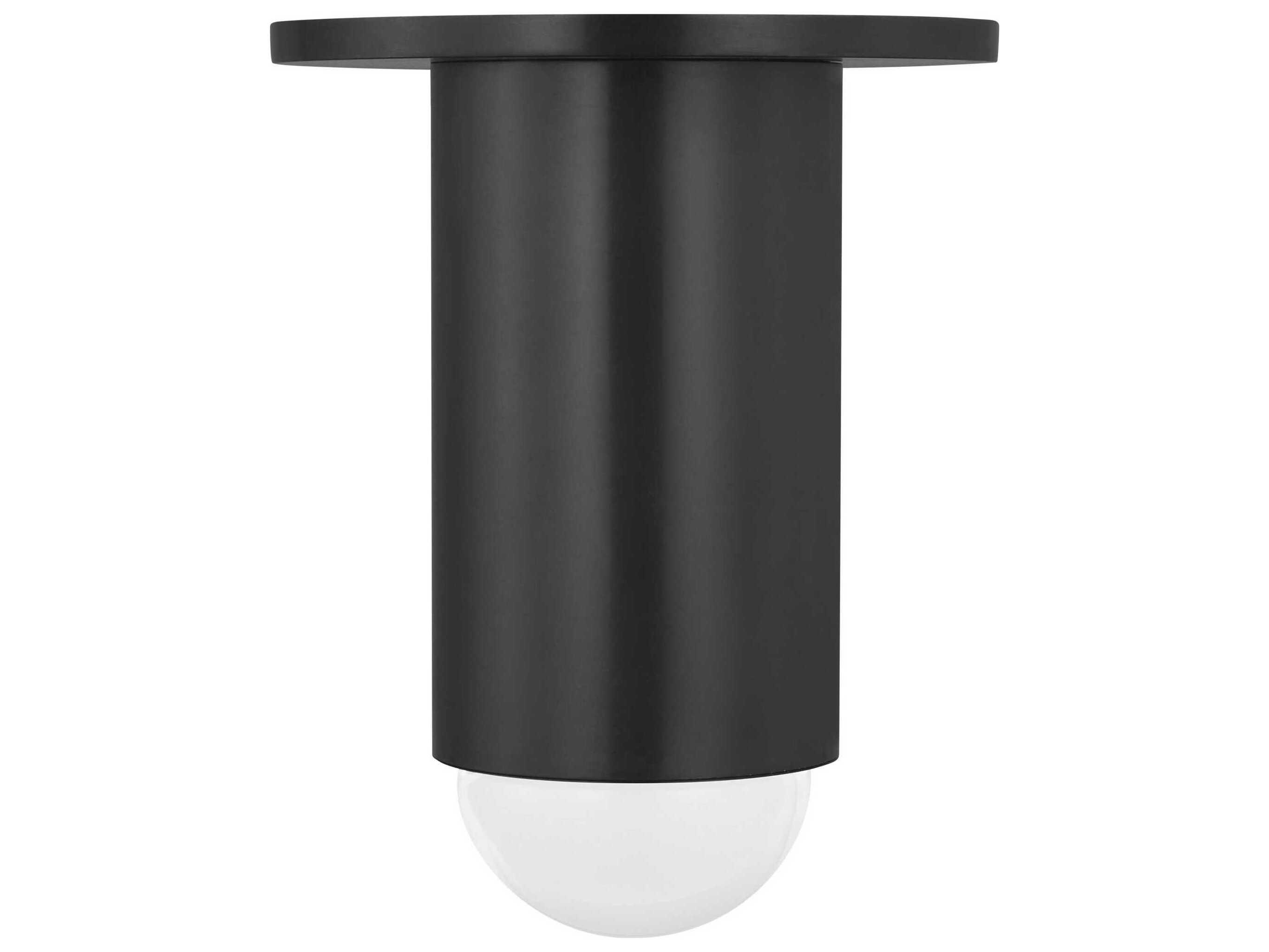 Visual Comfort Modern Ebell 1-Light Dark Bronze Cylinder Flush Mount