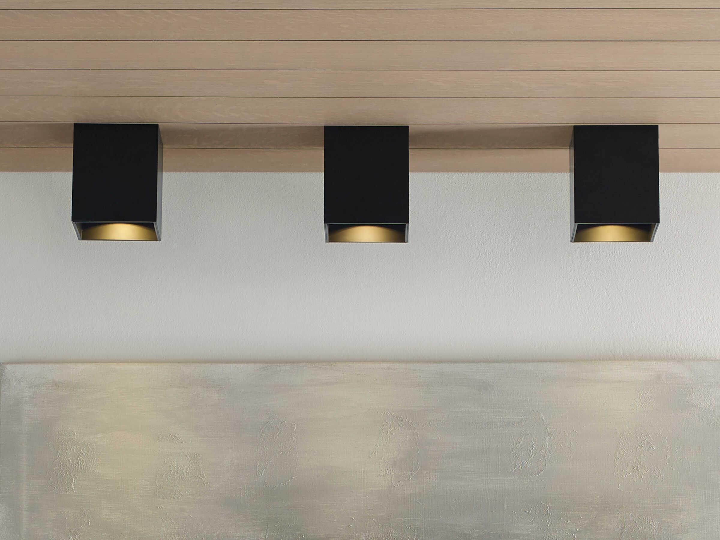 Visual Comfort Modern Exo 1-Light Matte Black Flush Mount