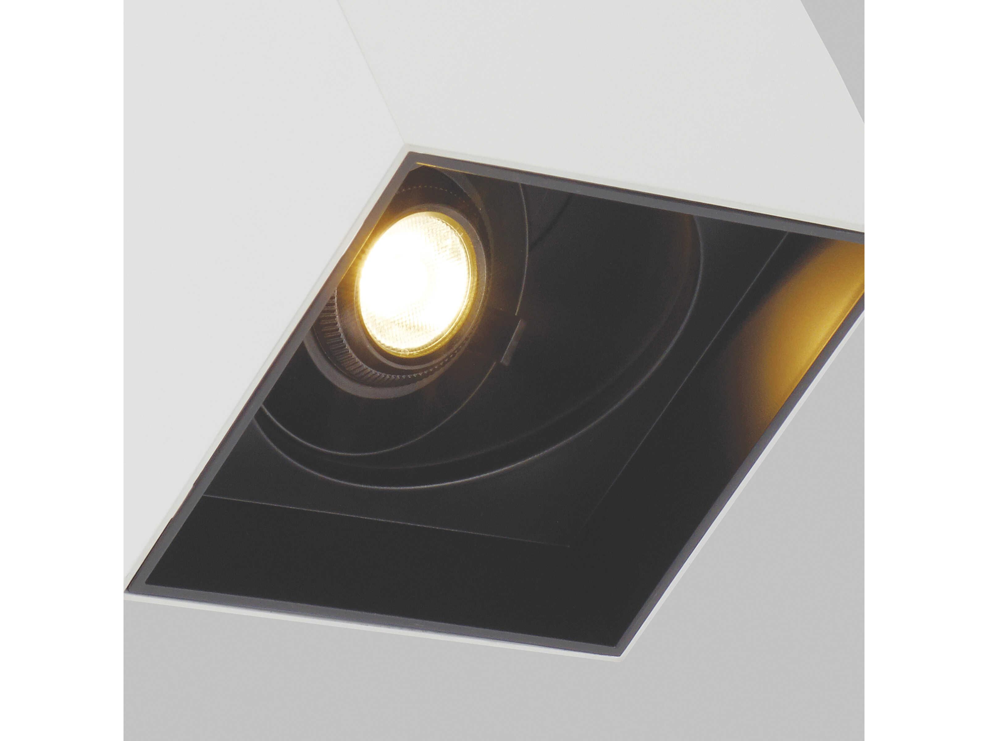 Visual Comfort Modern Exo 1-Light Matte White Black Flush Mount