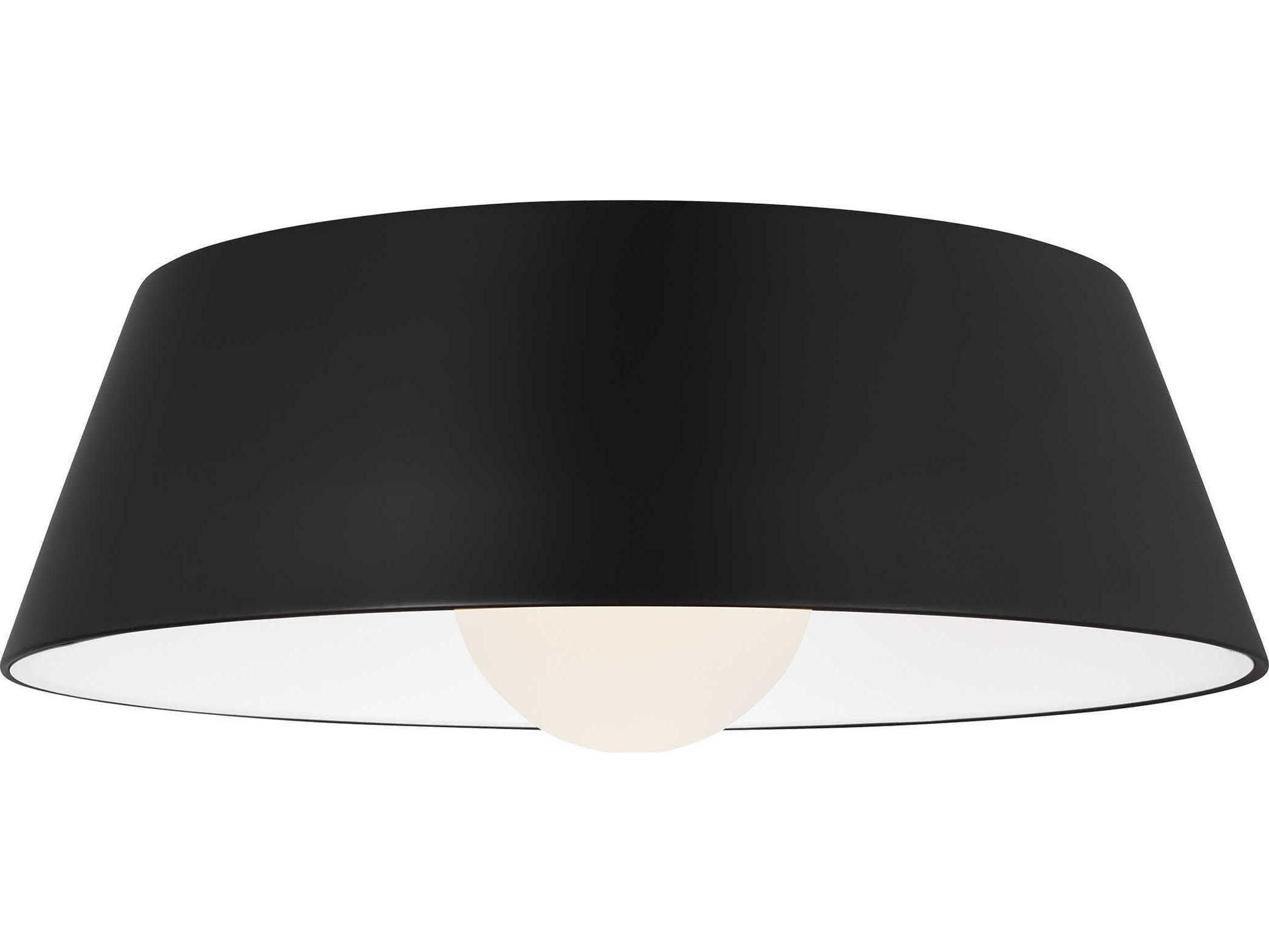 Visual Comfort Modern Joni 1-Light Matte Black Flush Mount