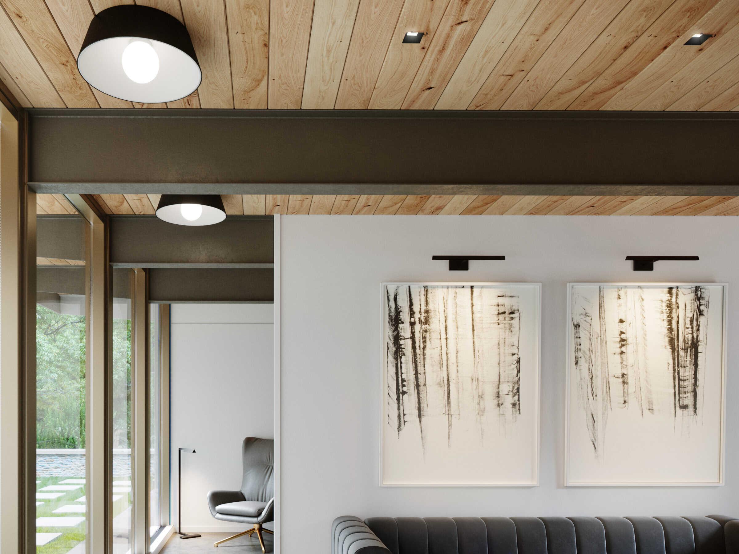 Visual Comfort Modern Joni 1-Light Matte Black Flush Mount