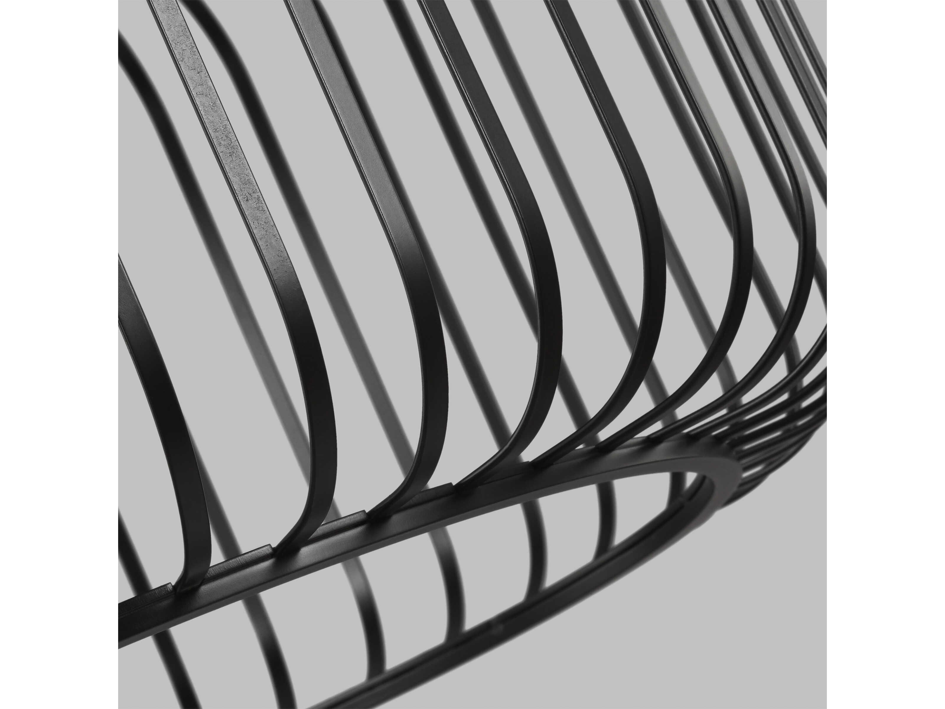 Visual Comfort Modern Kai 1-Light Nightshade Black Flush Mount