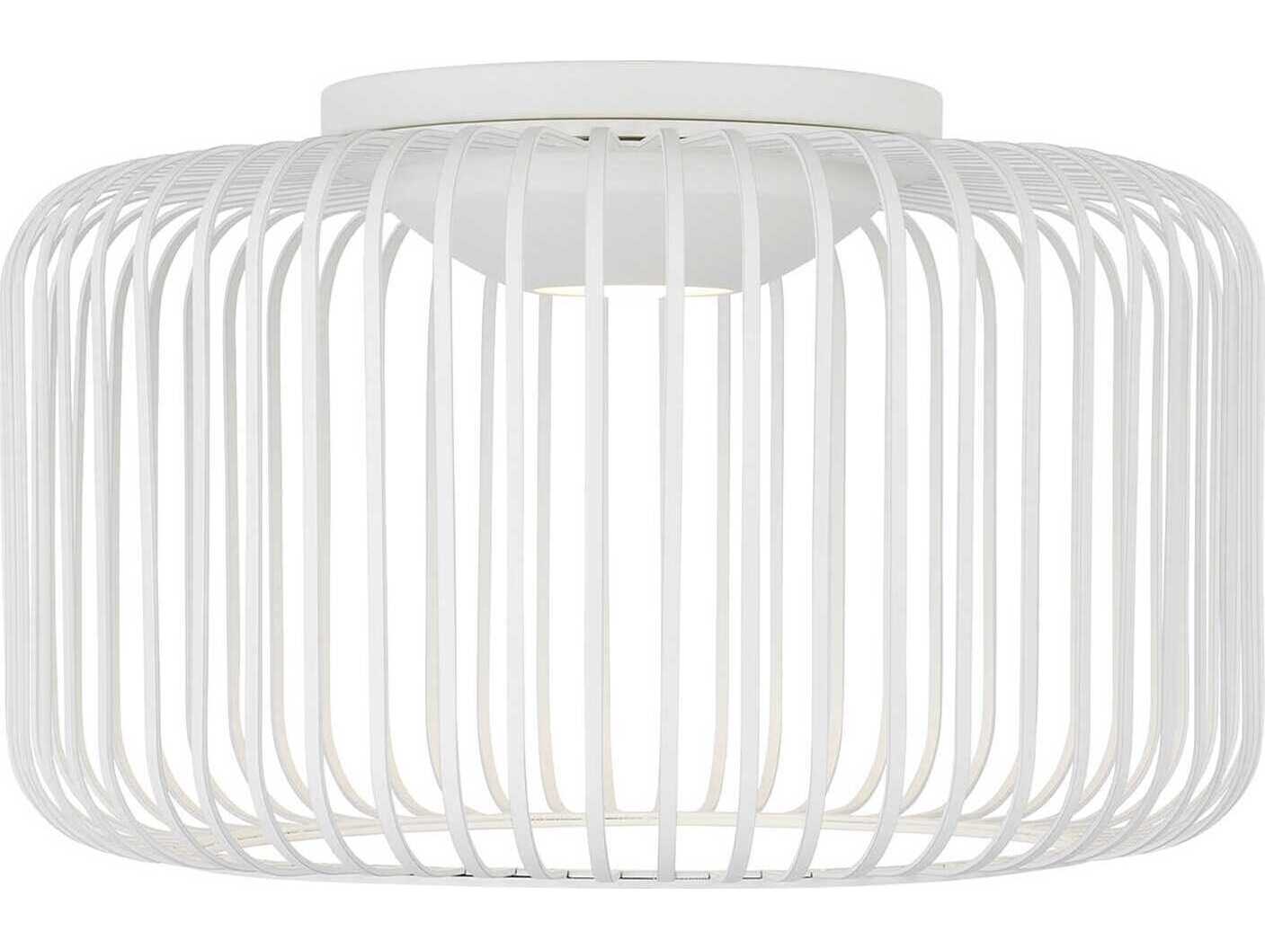 Visual Comfort Modern Kai 1-Light Matte White Flush Mount