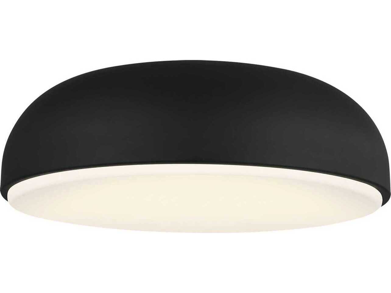 Visual Comfort Modern Kosa 1-Light Nightshade Black Flush Mount