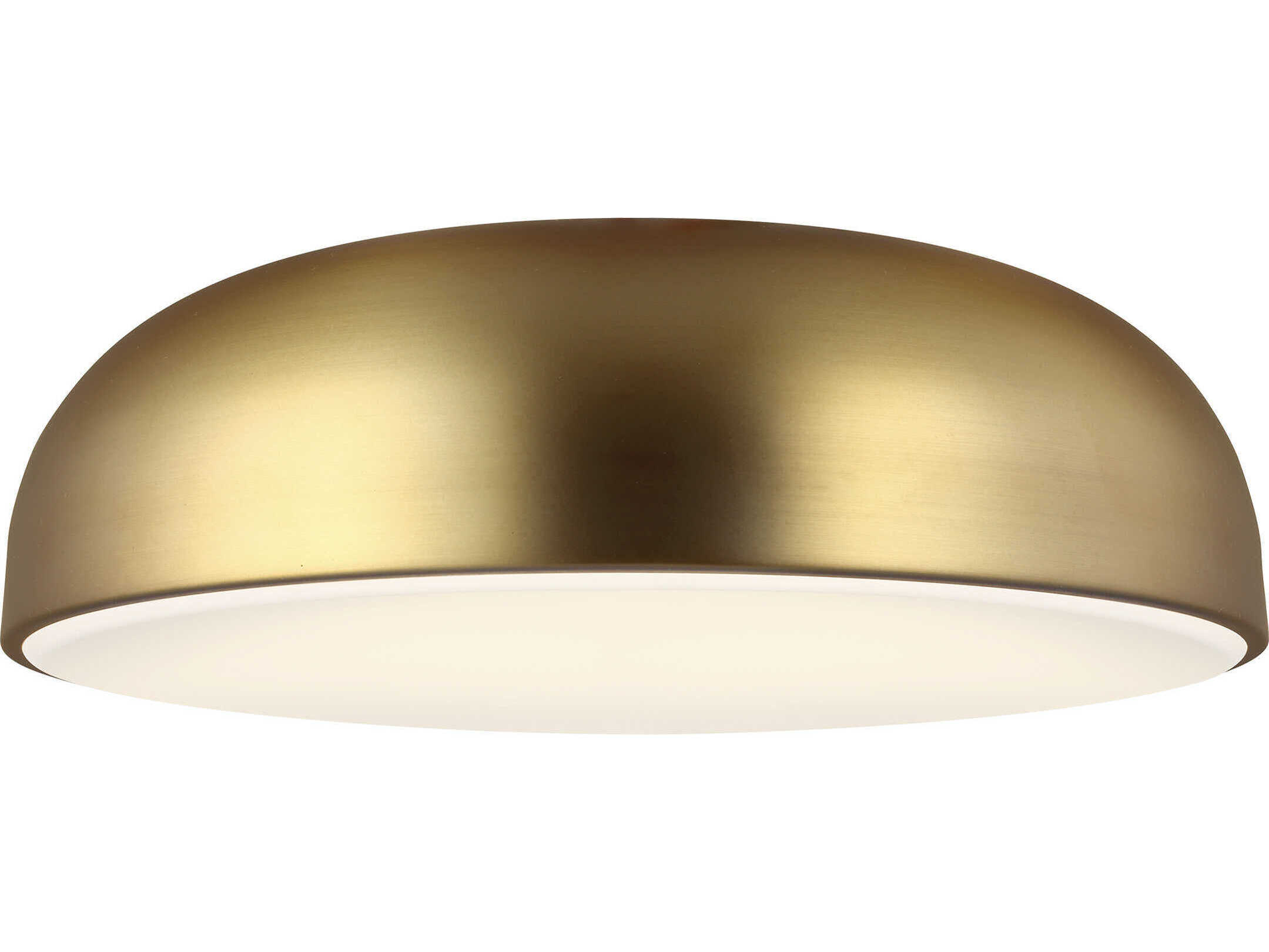 Visual Comfort Modern Kosa 1-Light Aged Brass Flush Mount