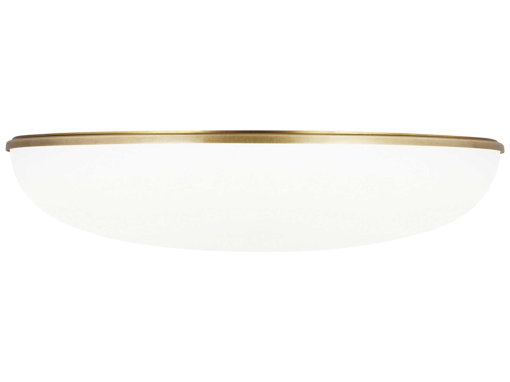 Visual Comfort Modern Megan 1-Light Plated Brass Bowl Flush Mount