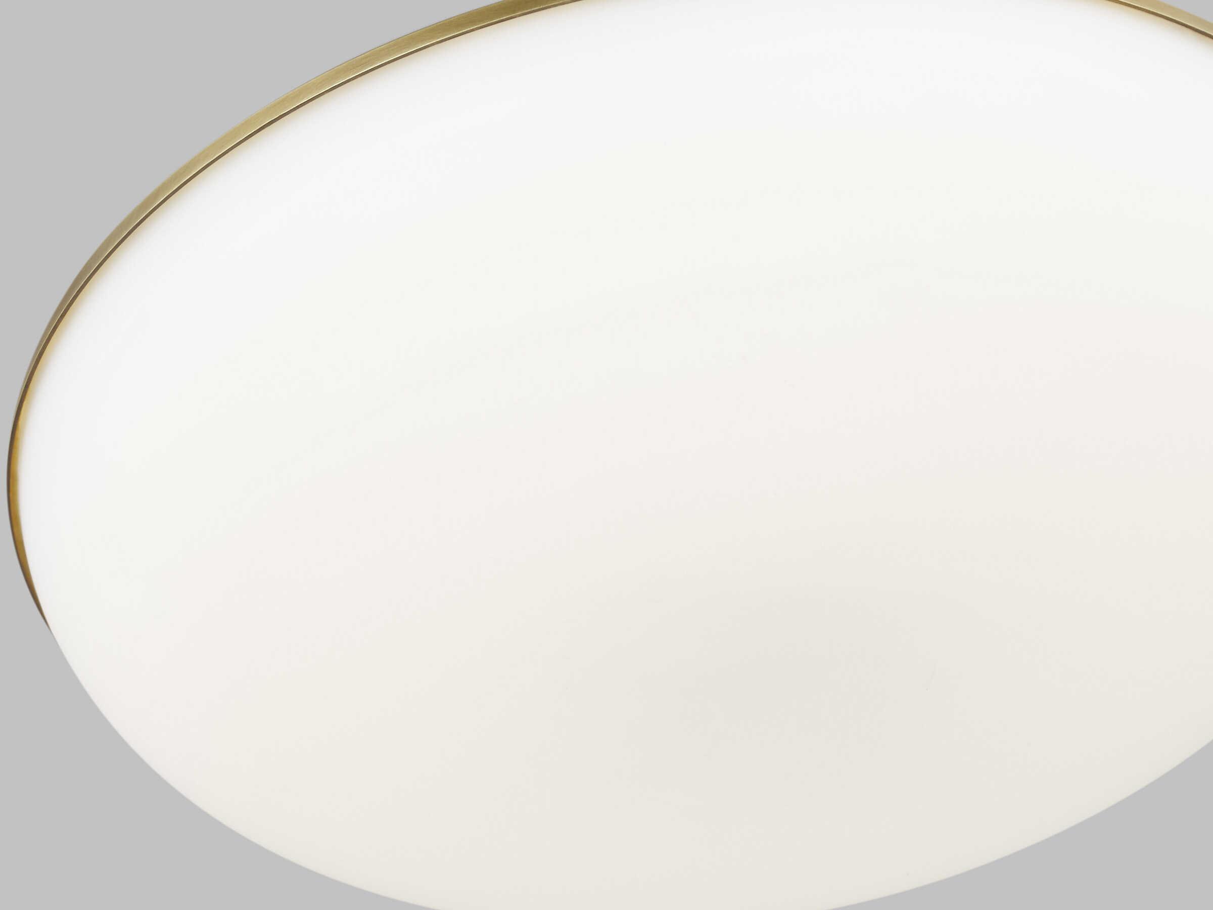 Visual Comfort Modern Megan 1-Light Plated Brass Bowl Flush Mount