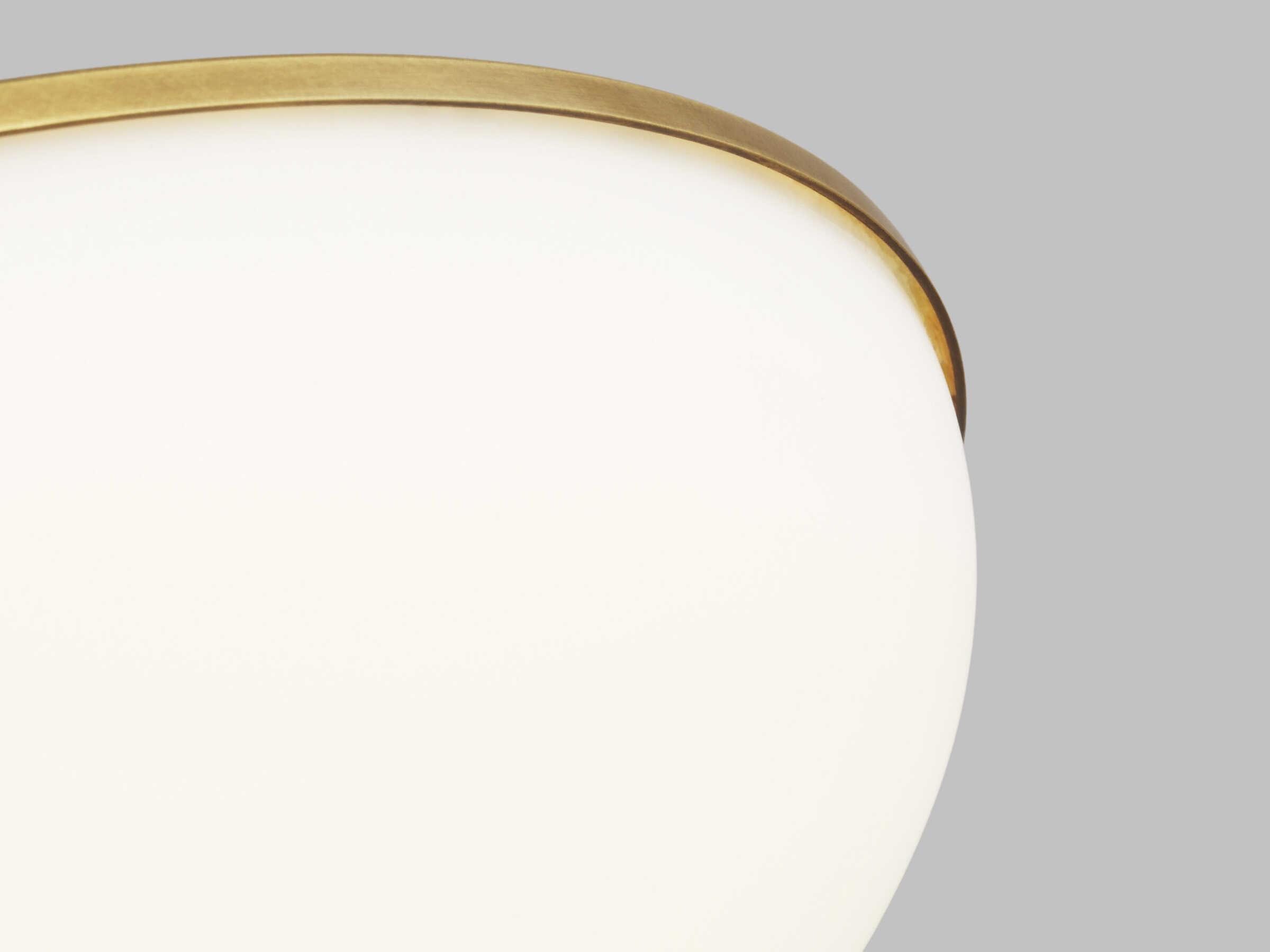 Visual Comfort Modern Megan 1-Light Plated Brass Bowl Flush Mount
