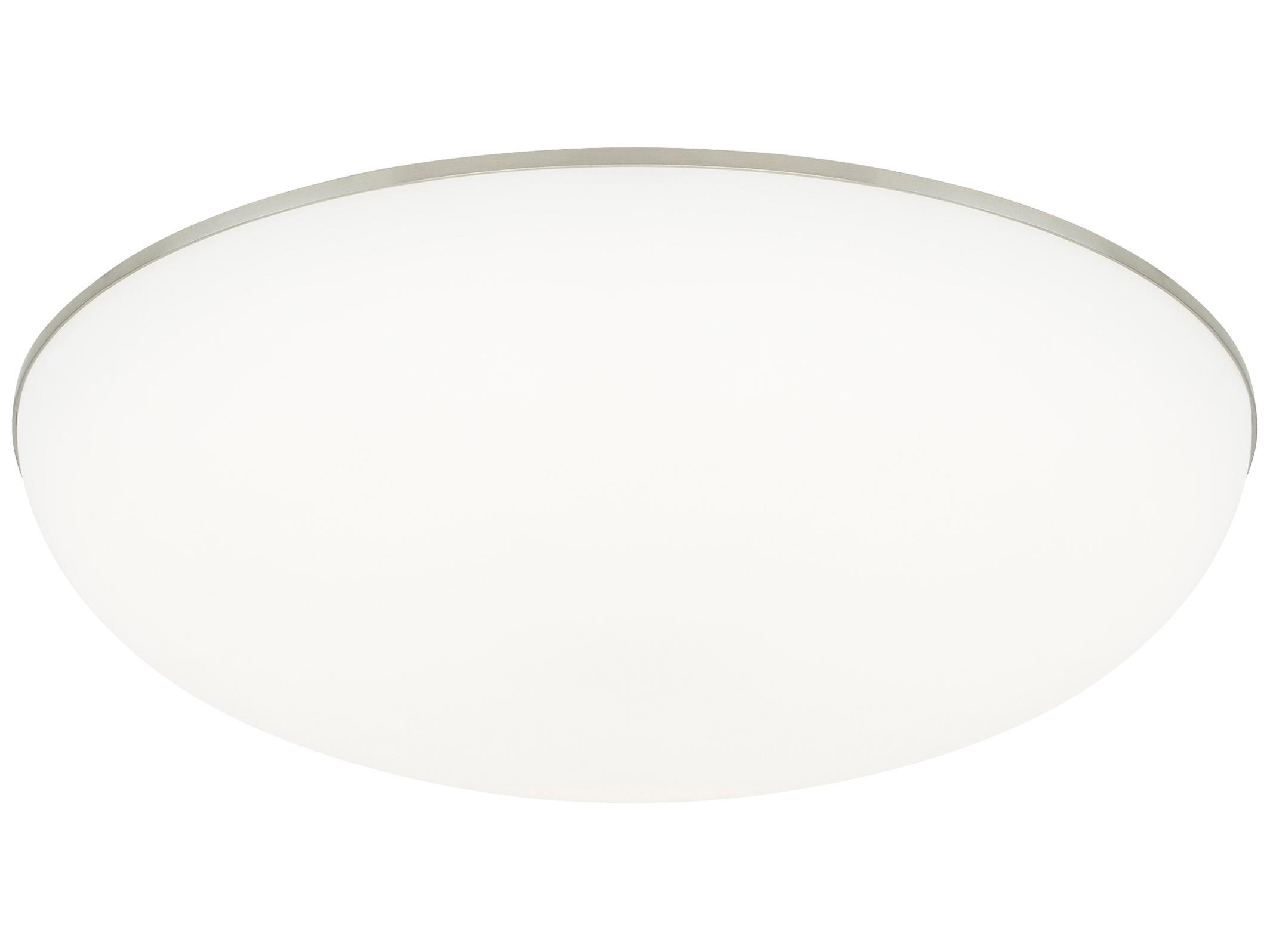 Visual Comfort Modern Megan 1-Light Satin Nickel Bowl Flush Mount