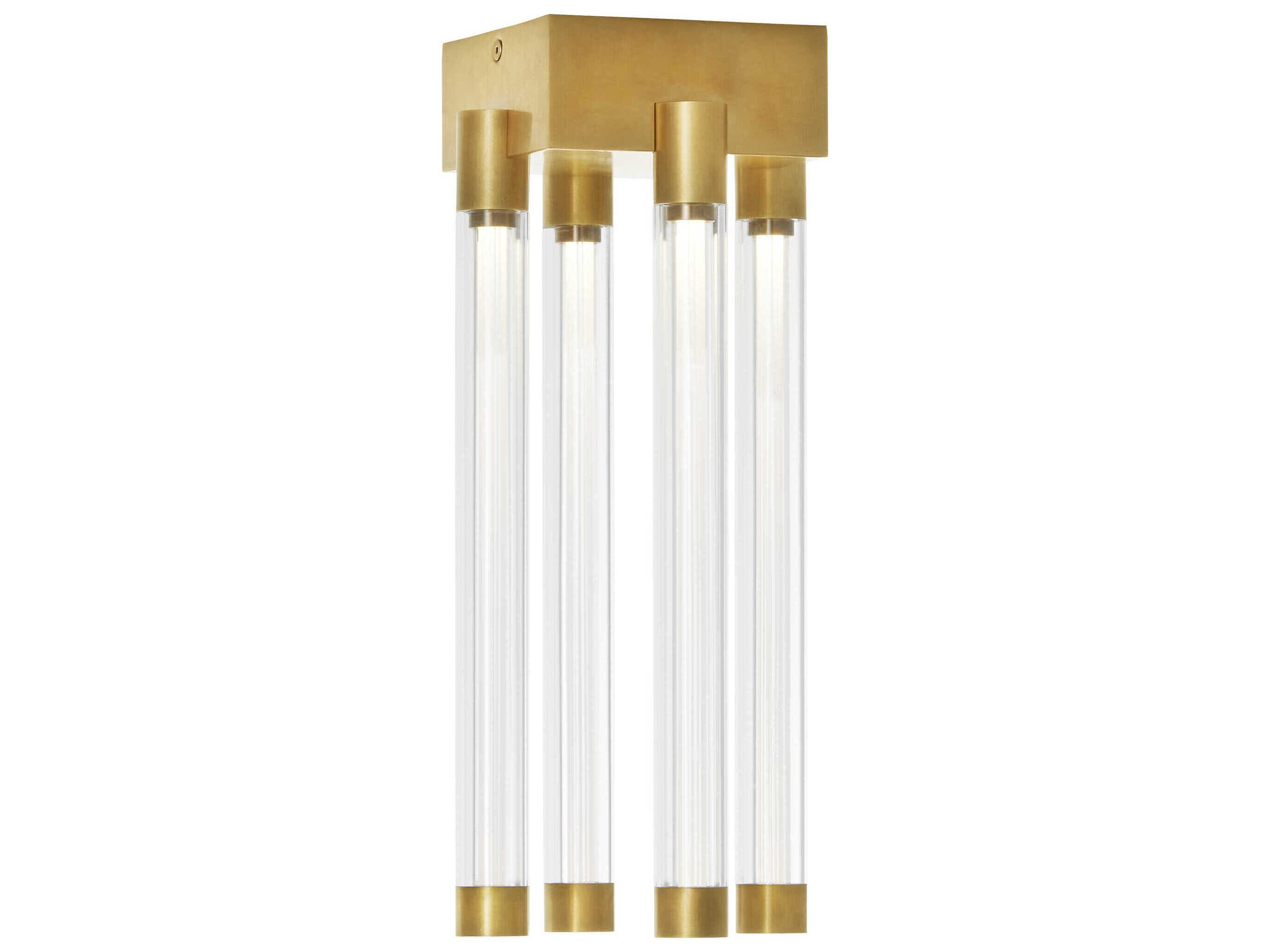 Visual Comfort Modern Phobos 4-Light Natural Brass Flush Mount