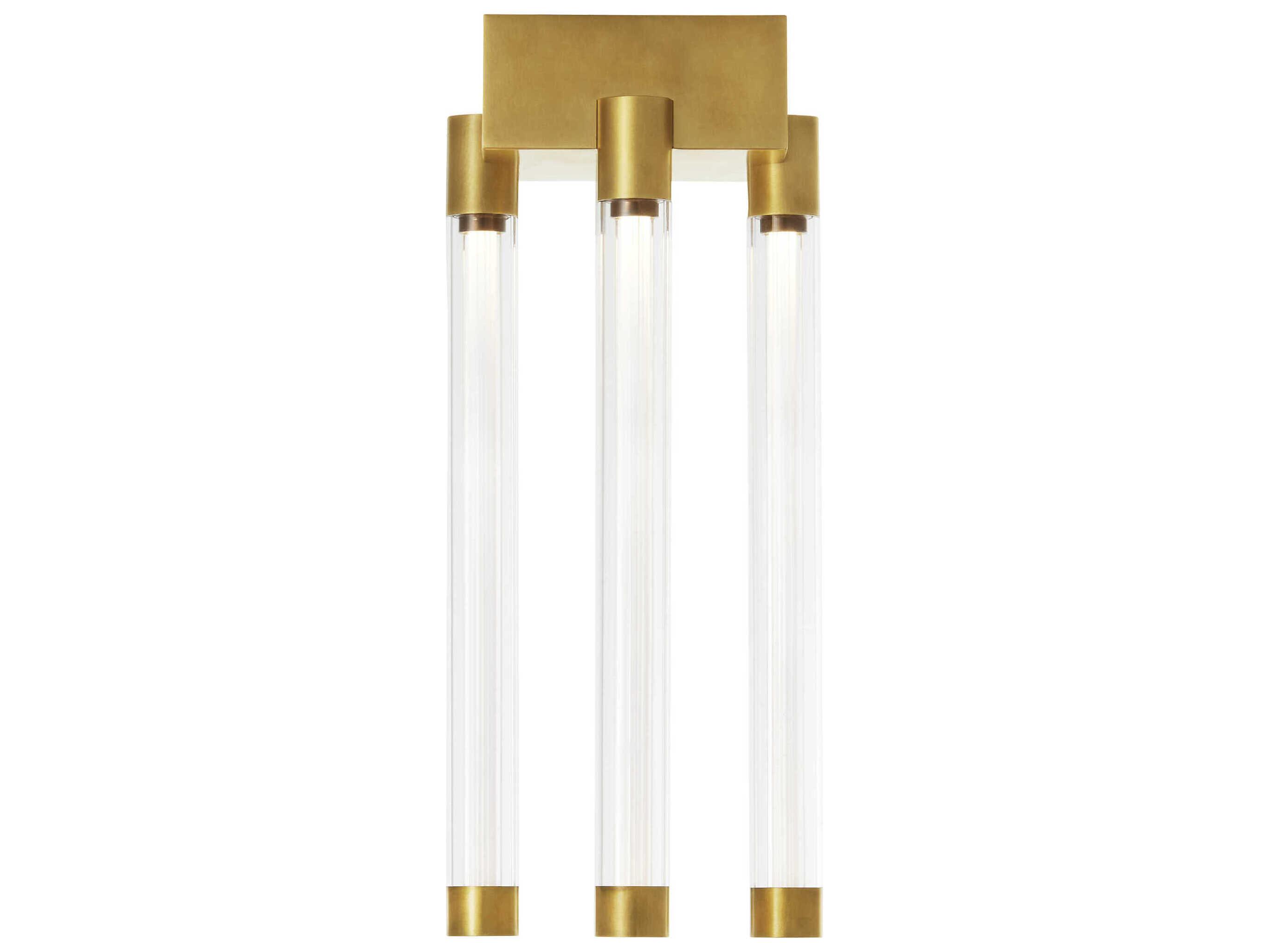 Visual Comfort Modern Phobos 4-Light Natural Brass Flush Mount