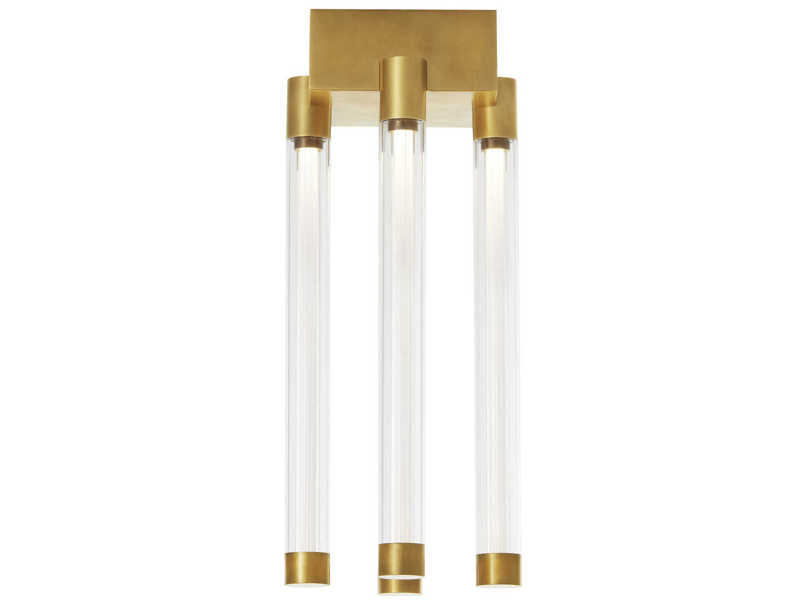 Visual Comfort Modern Phobos 4-Light Natural Brass Flush Mount