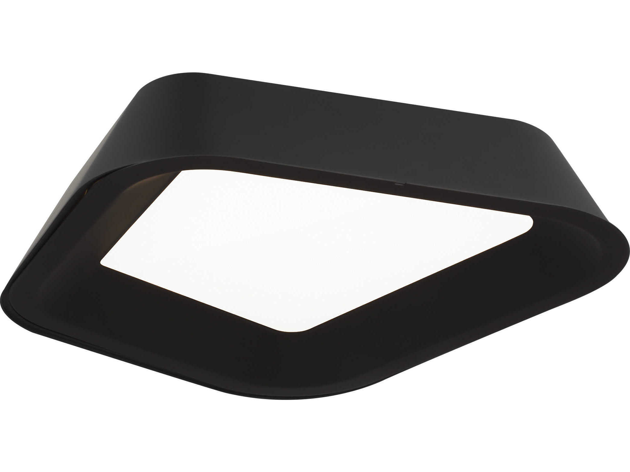 Visual Comfort Modern Rhonan 1-Light Nightshade Black Flush Mount
