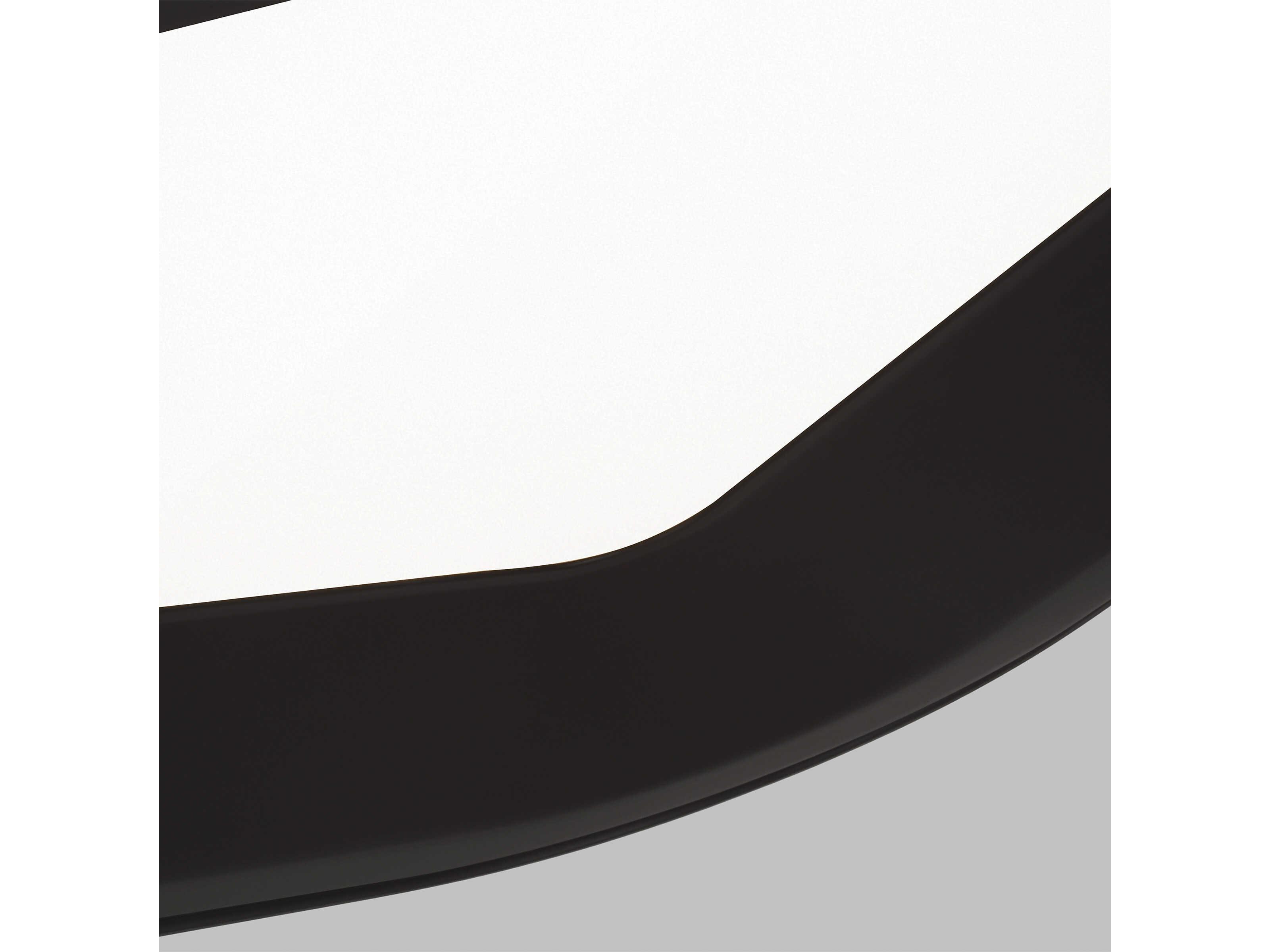 Visual Comfort Modern Rhonan 1-Light Nightshade Black Flush Mount