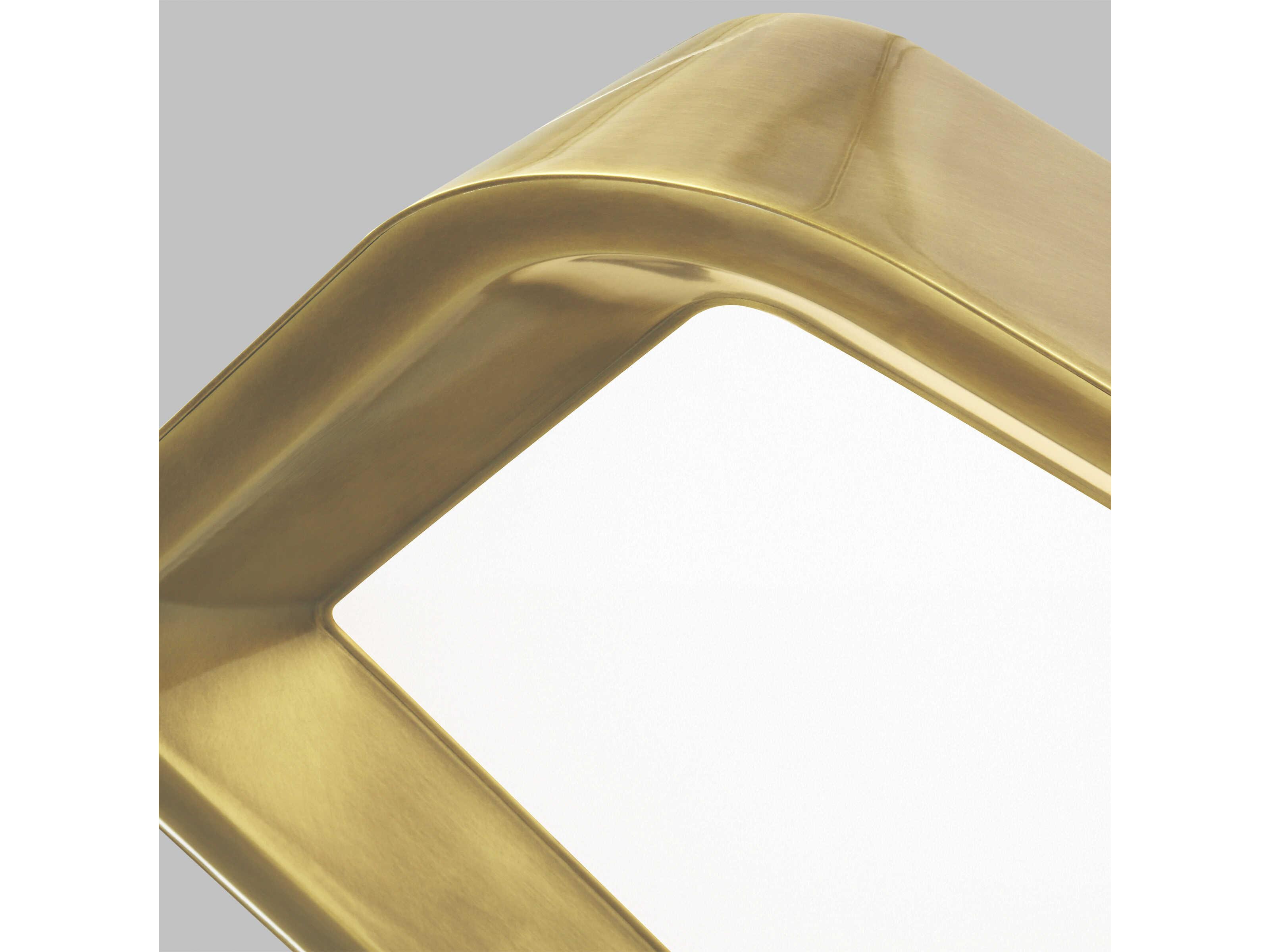 Visual Comfort Modern Rhonan 1-Light Plated Brass Flush Mount