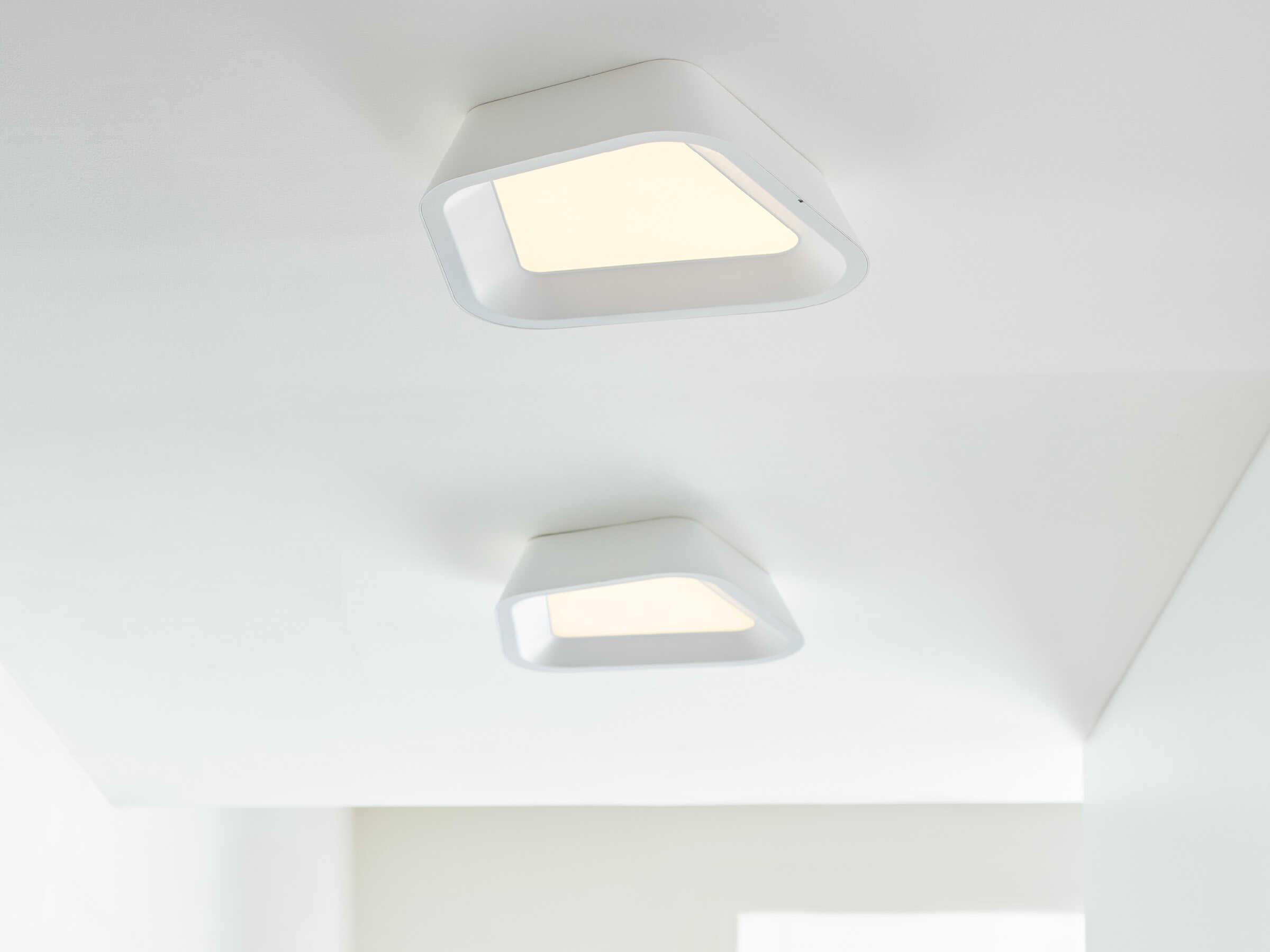 Visual Comfort Modern Rhonan 1-Light Matte White Flush Mount