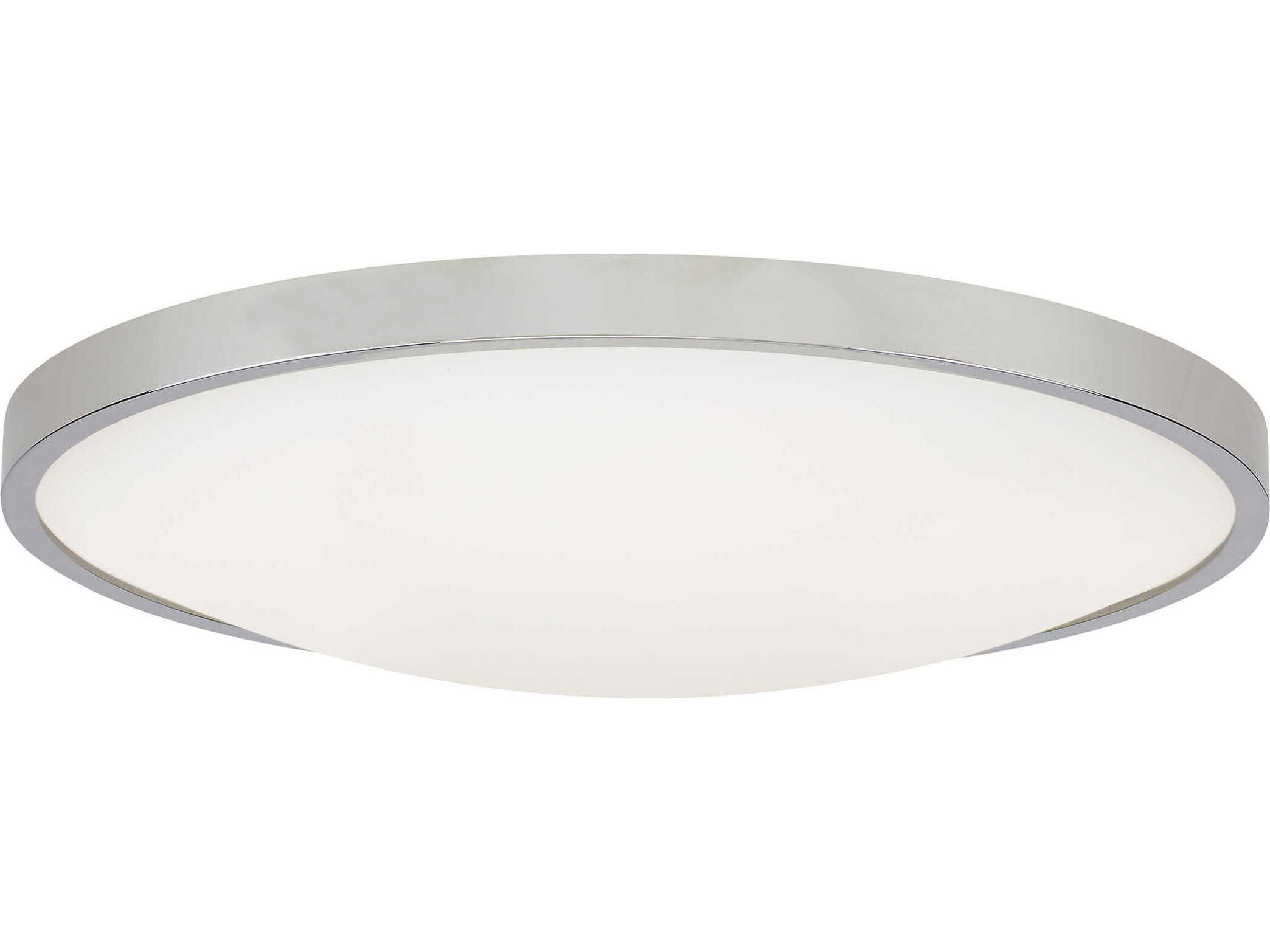 Visual Comfort Modern Vance 1-Light Chrome Bowl Flush Mount