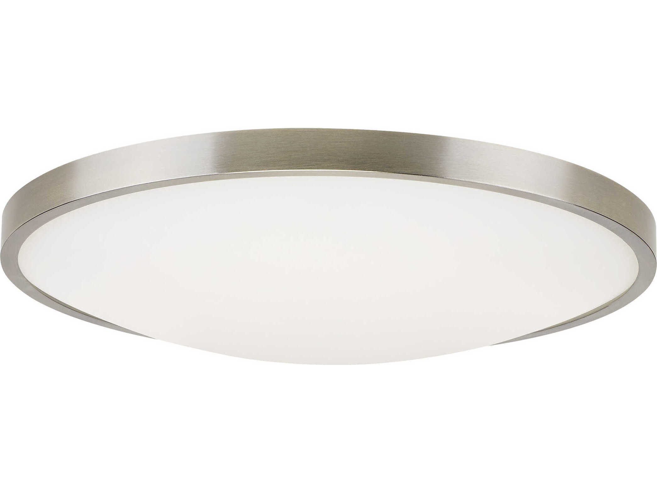 Visual Comfort Modern Vance 1-Light Satin Nickel Bowl Flush Mount